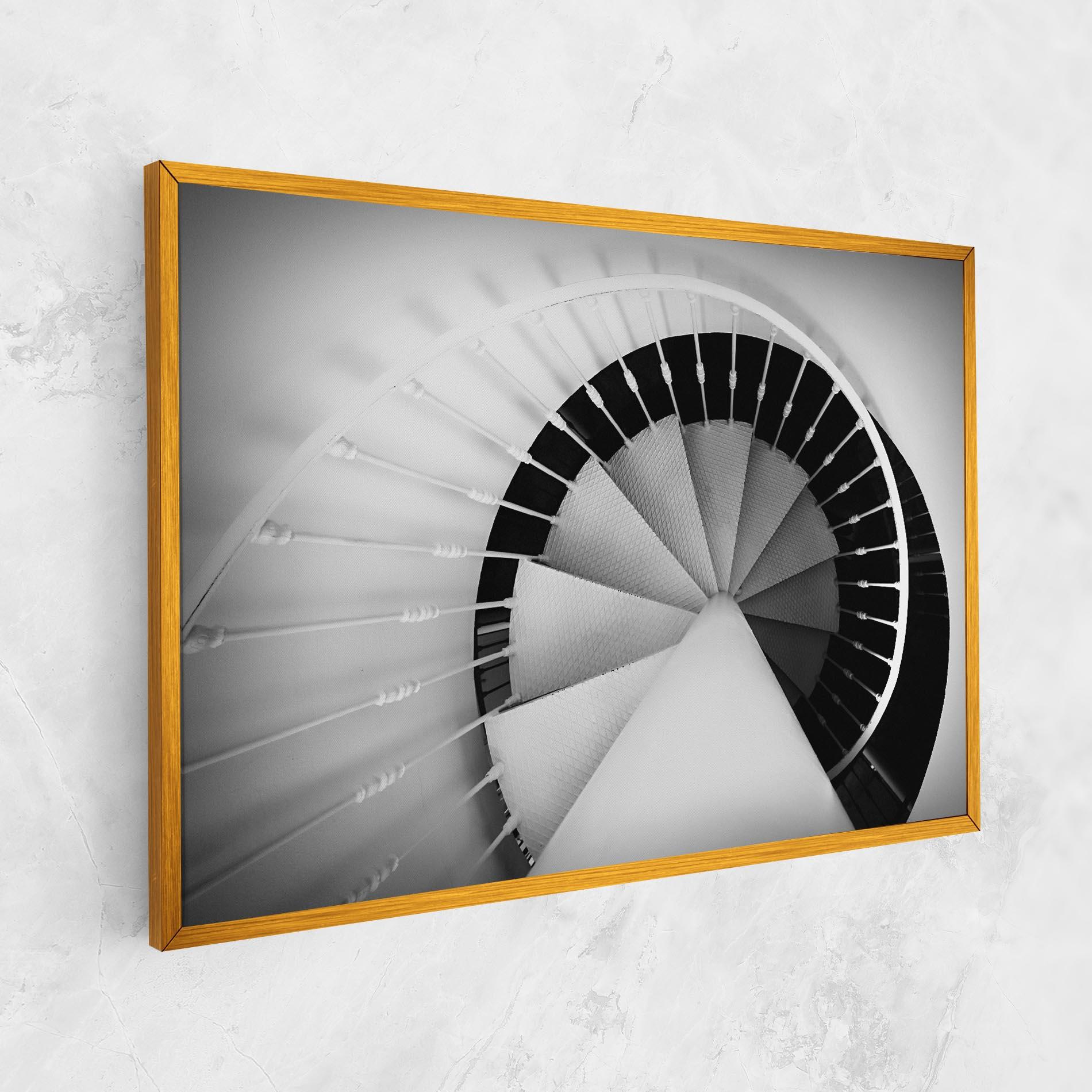 Vászonkép Black Circle Stairs mockup 1