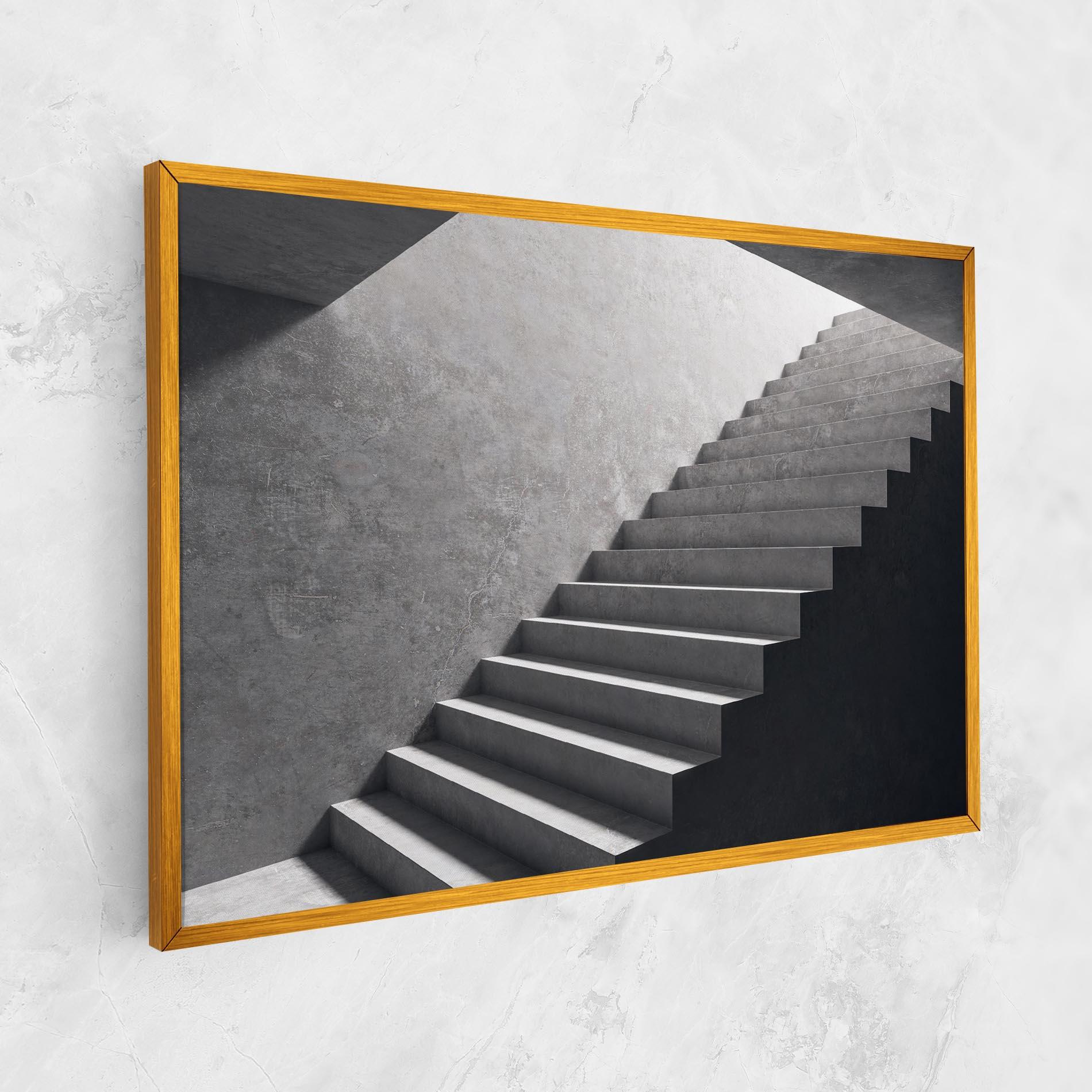 Vászonkép Concrete Stairs mockup 1