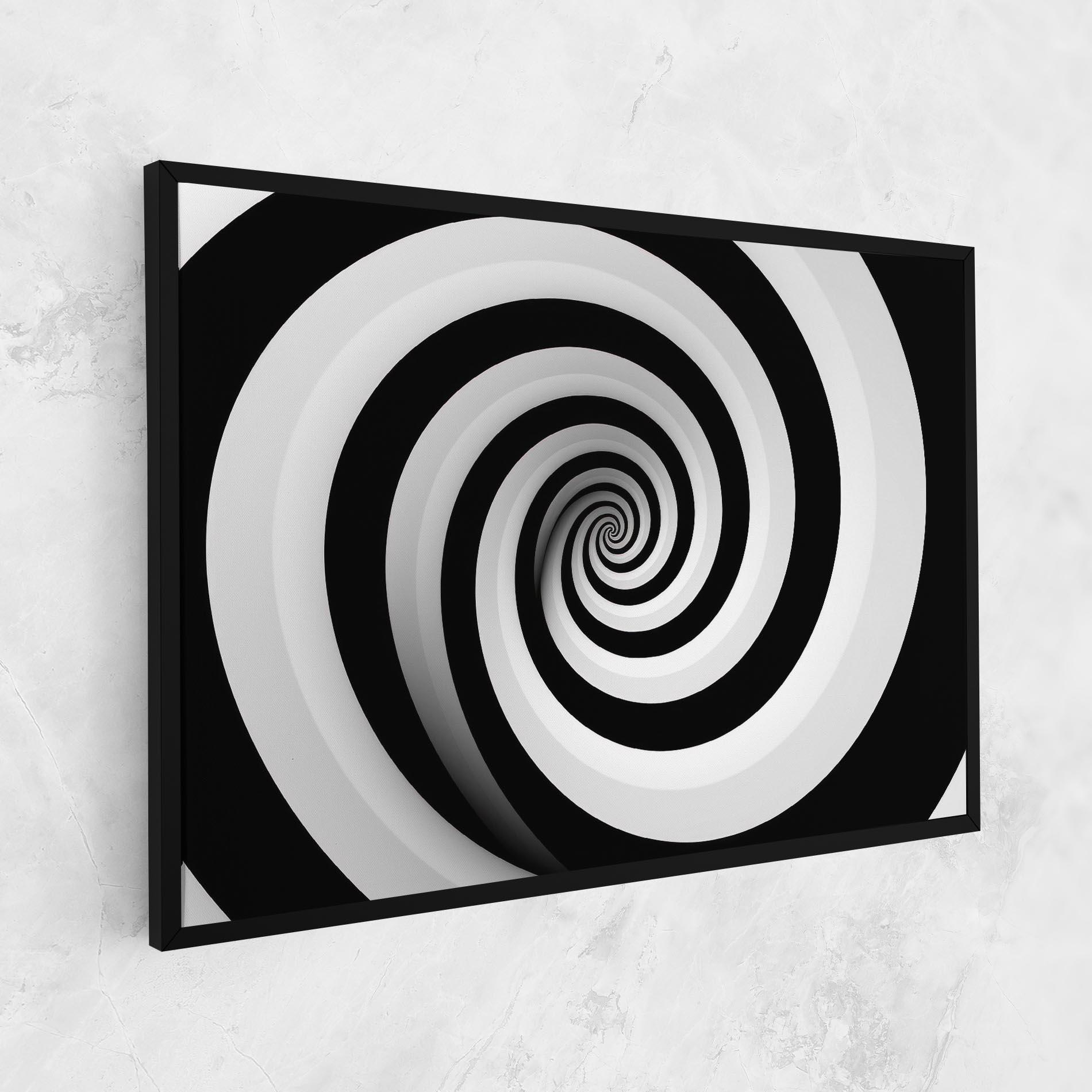 Vászonkép Black White Spiral mockup 1