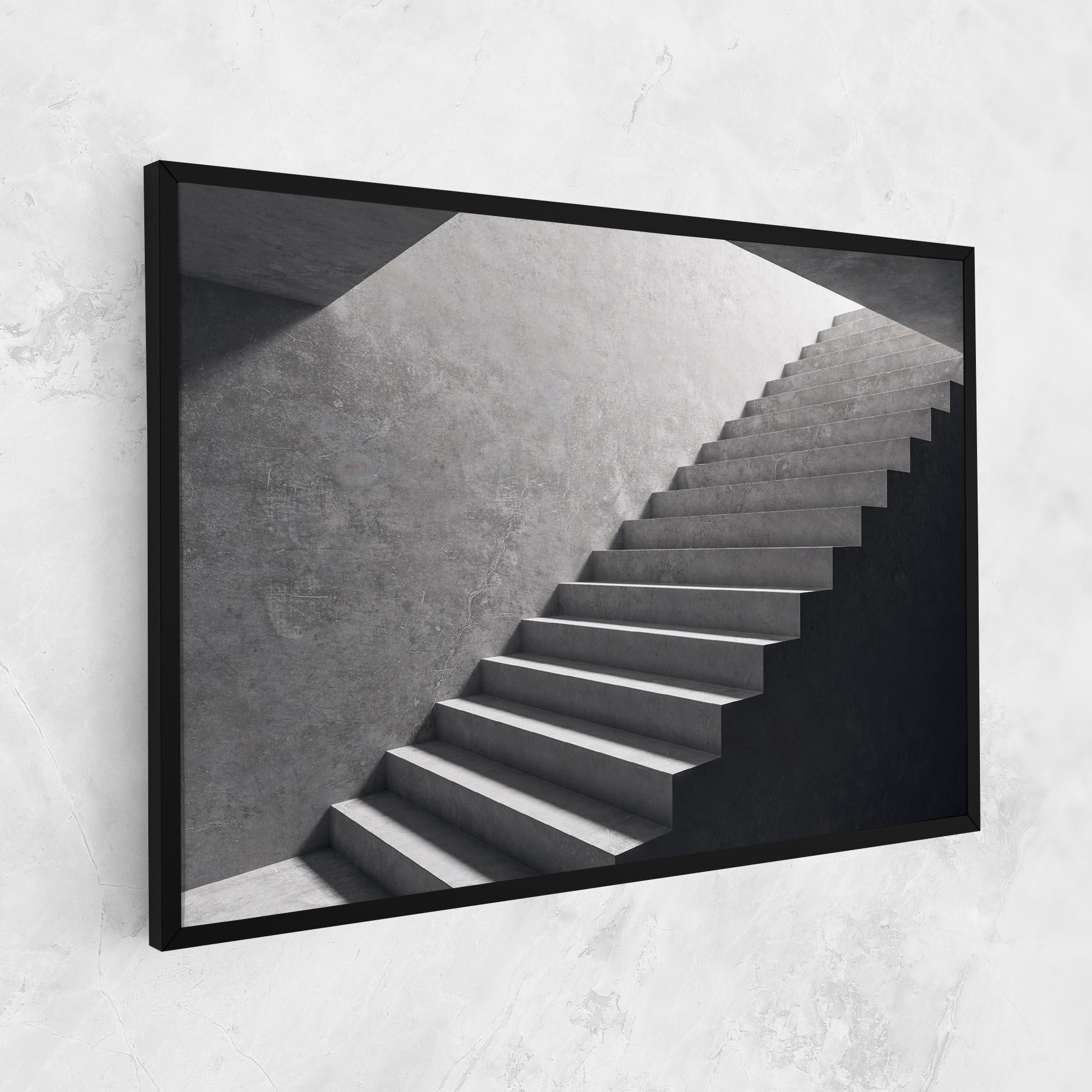 Vászonkép Concrete Stairs mockup 1