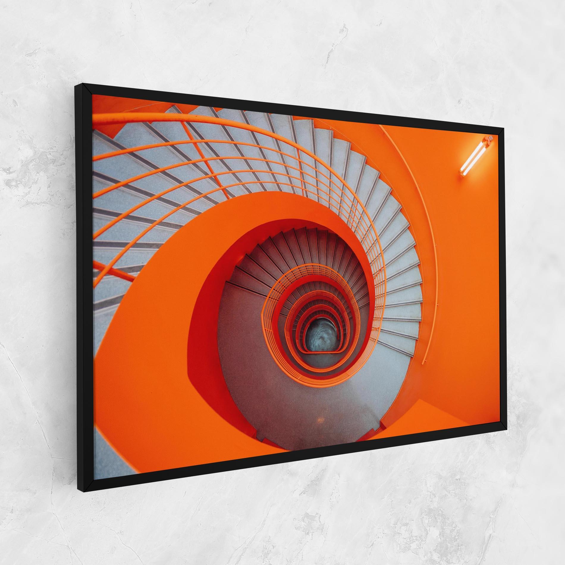 Vászonkép Grey Orange Stairs mockup 1