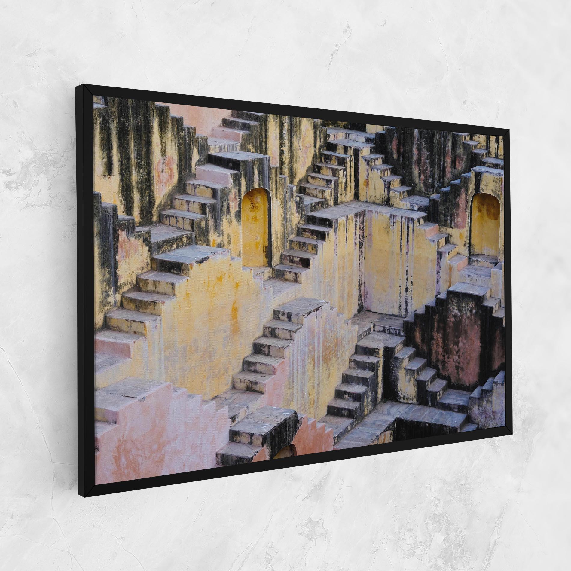 Vászonkép Old Yellow Stairs mockup 1