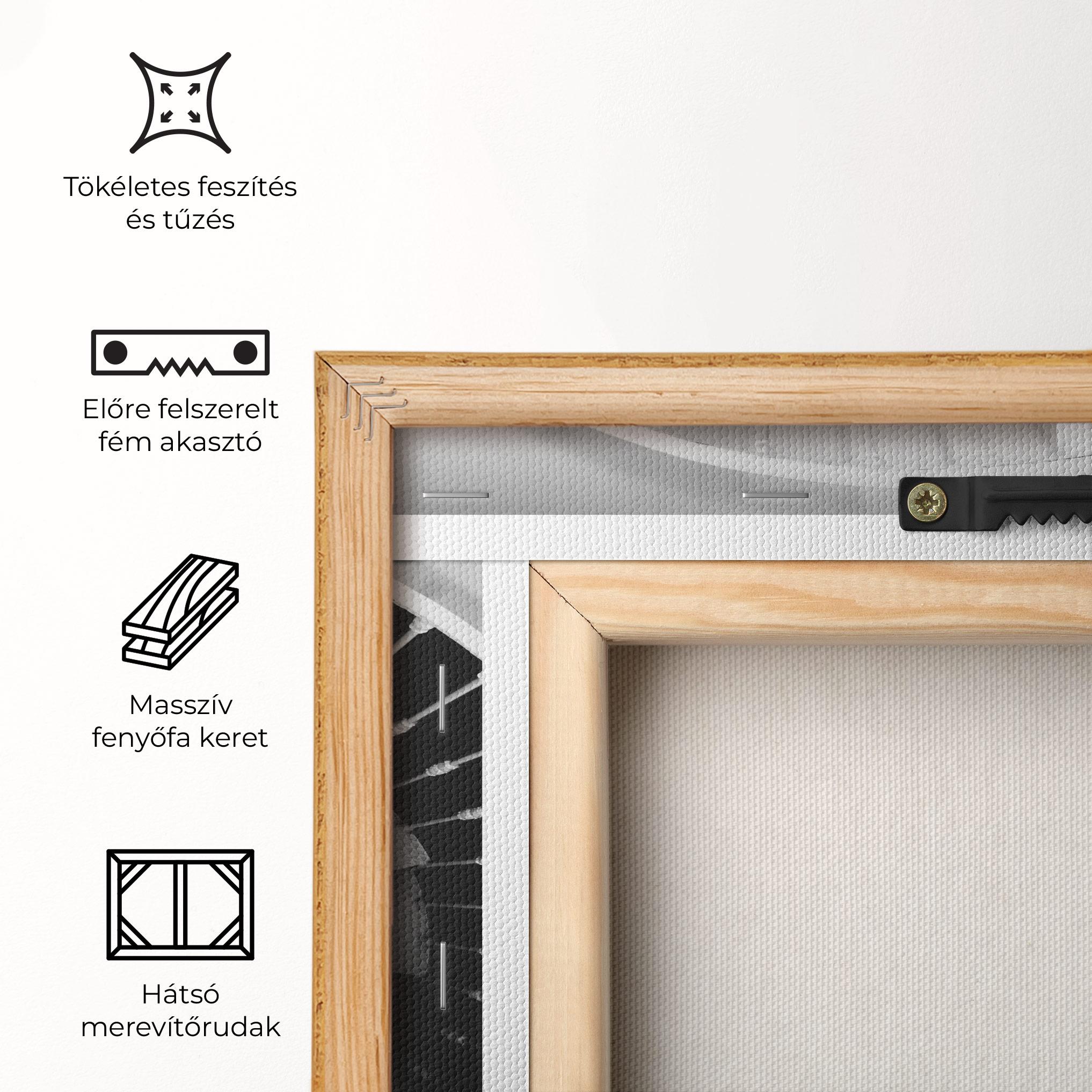 Vászonkép Black Circle Stairs mockup 5