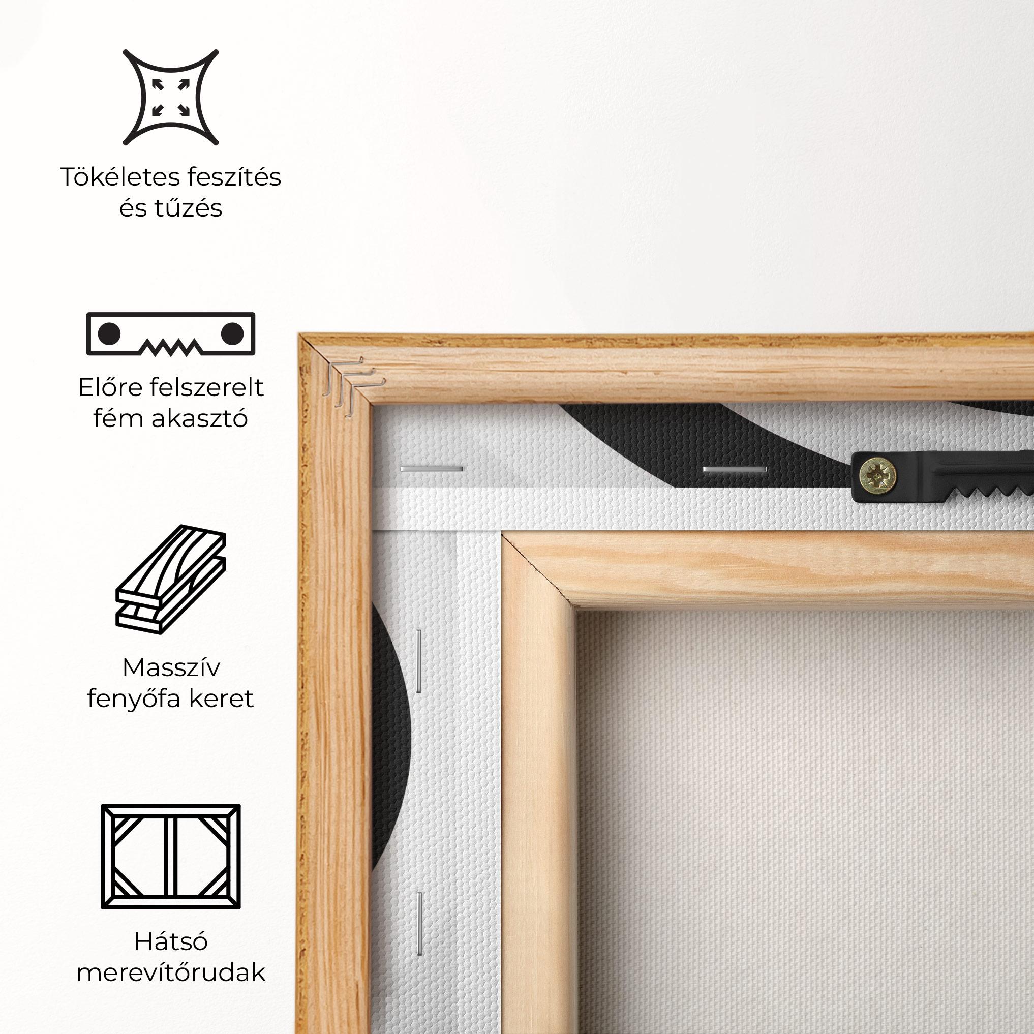 Vászonkép Black White Spiral mockup 5