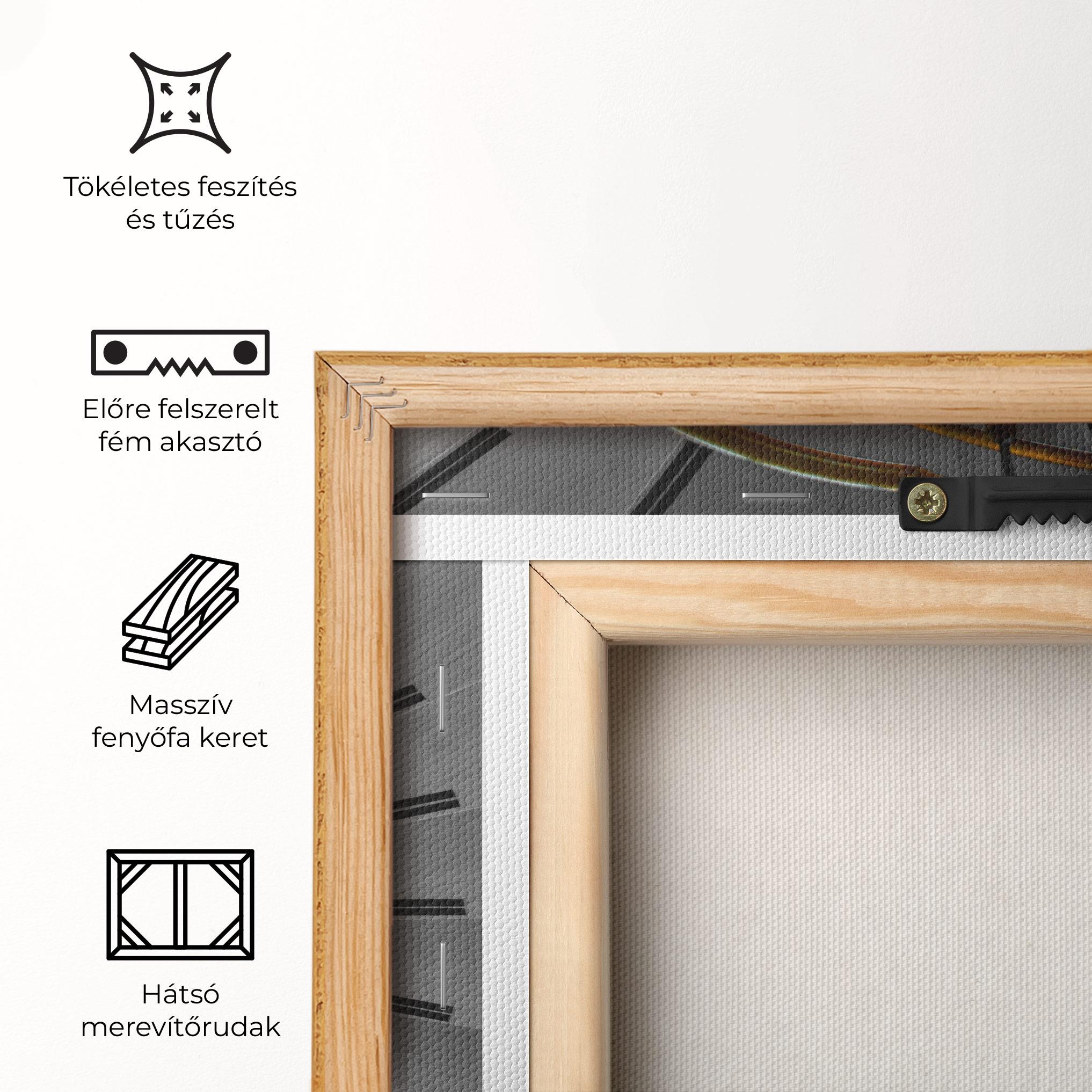 Vászonkép Gold Bar Stairs mockup 5