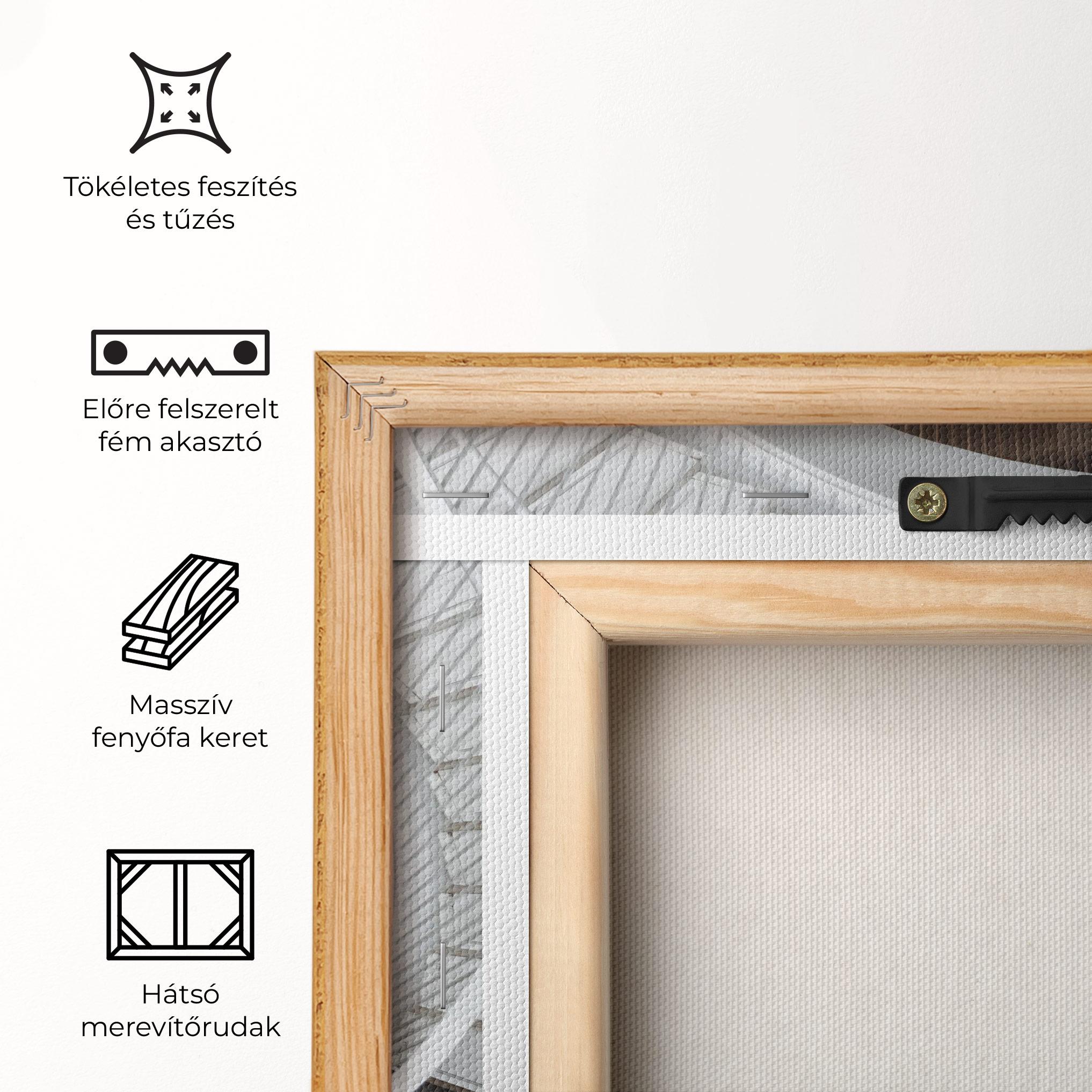 Vászonkép White Spiral Stairs mockup 5