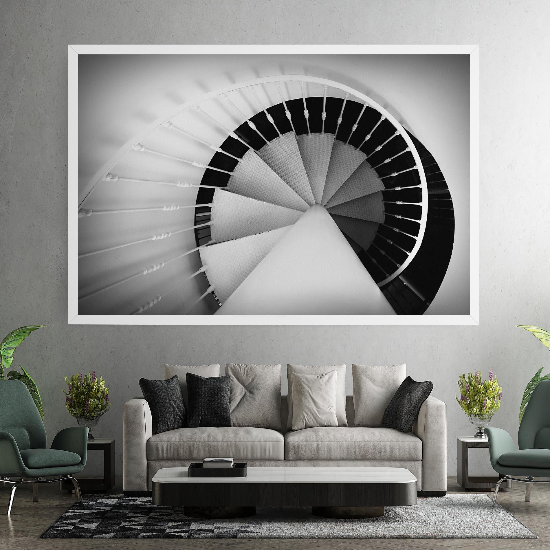 Vászonkép Black Circle Stairs mockup 7