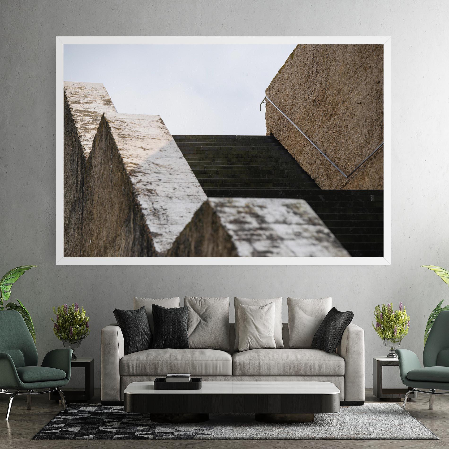 Vászonkép Black Stairs mockup 7