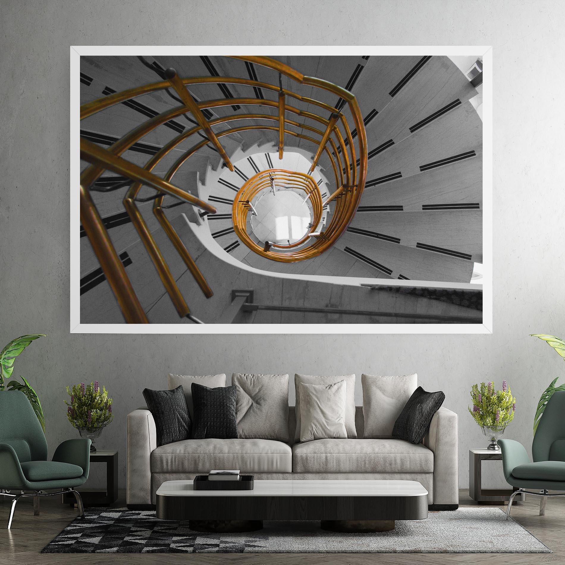 Vászonkép Gold Bar Stairs mockup 7