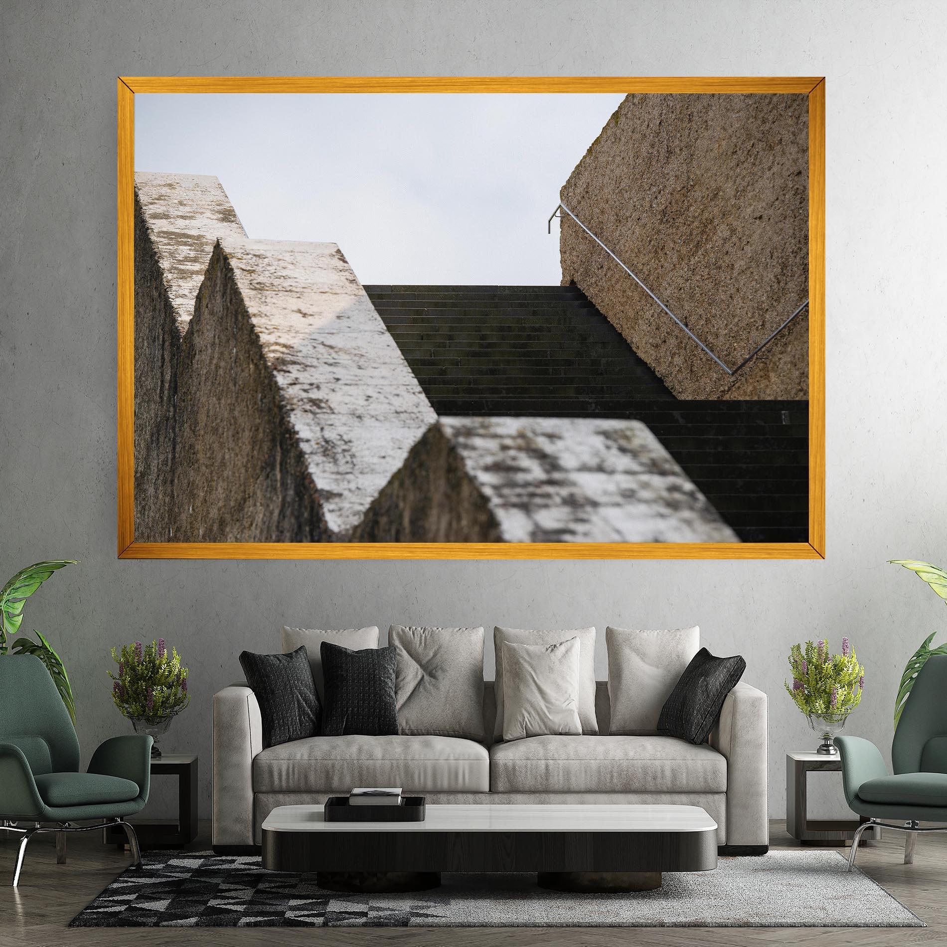 Vászonkép Black Stairs mockup 7
