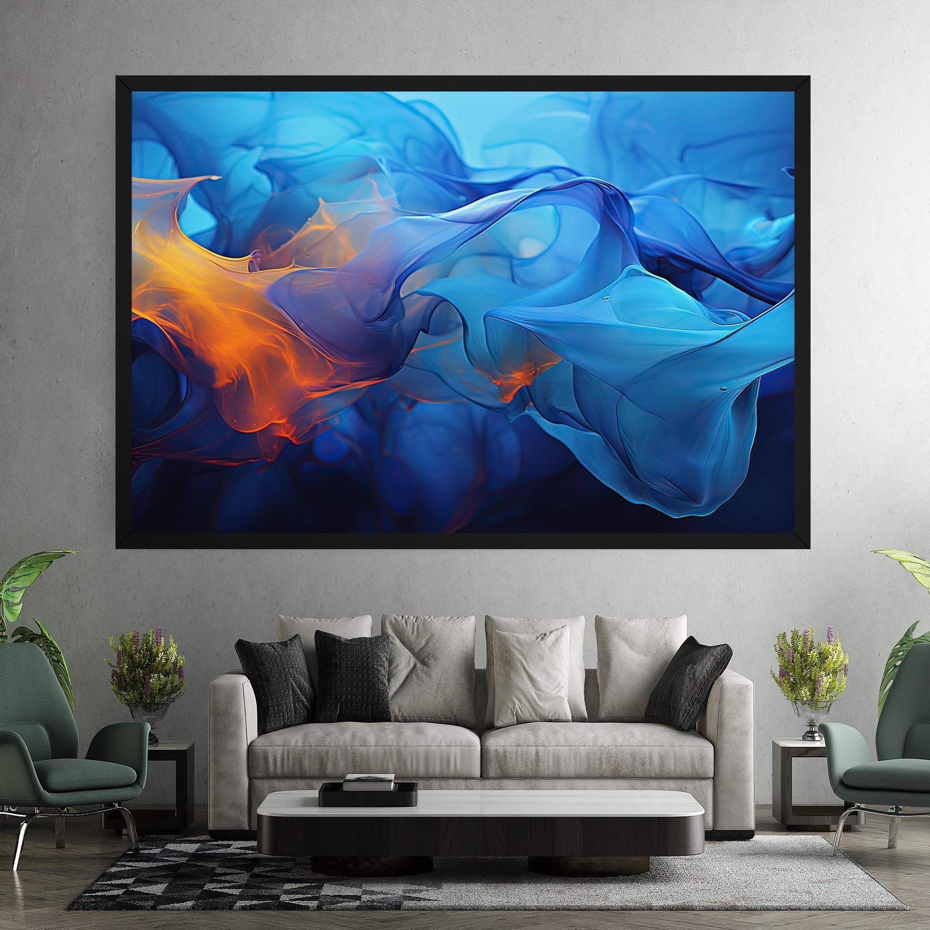 Vászonkép Blue Orange Floating mockup 7