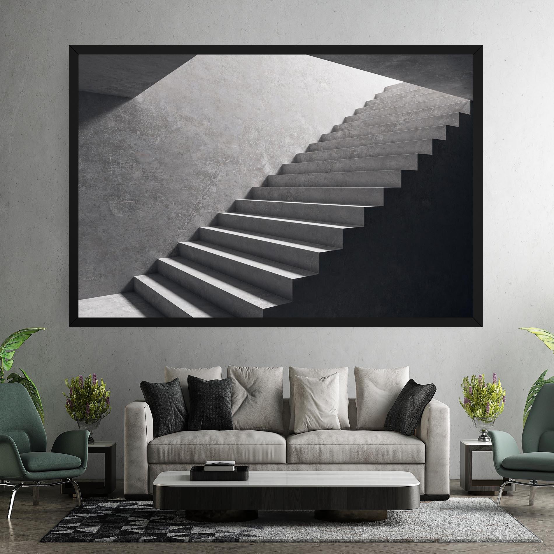 Vászonkép Concrete Stairs mockup 7