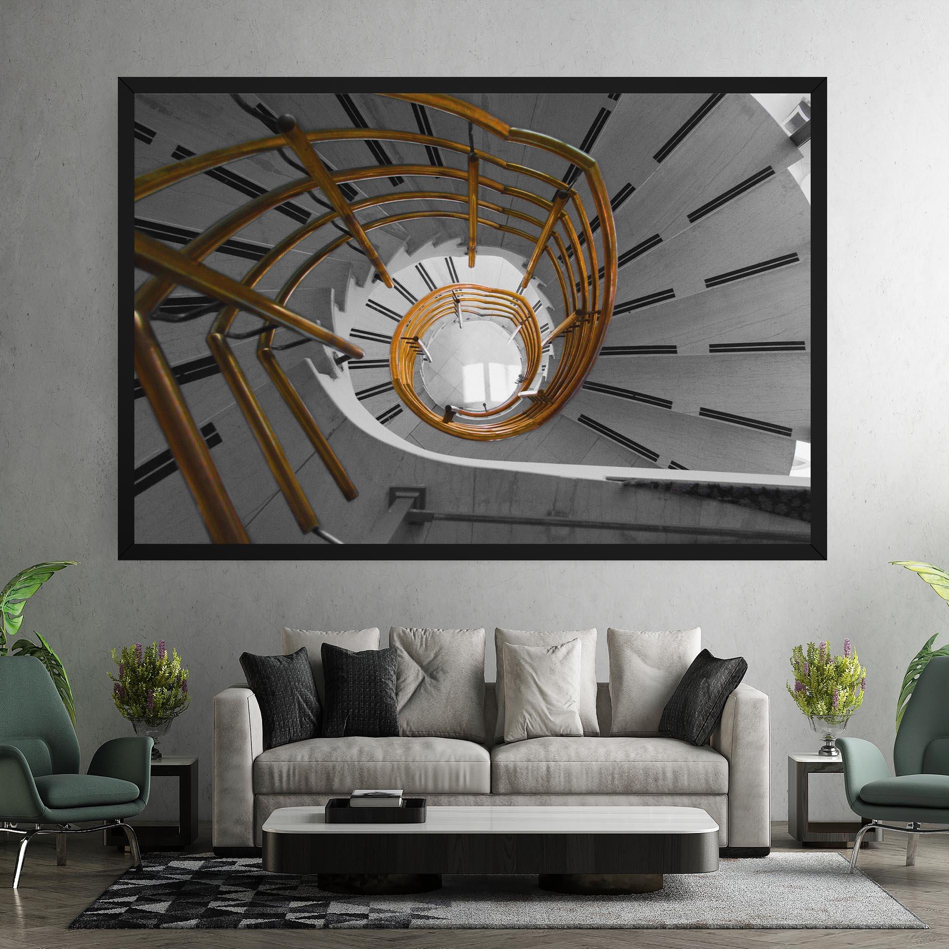 Vászonkép Gold Bar Stairs mockup 7