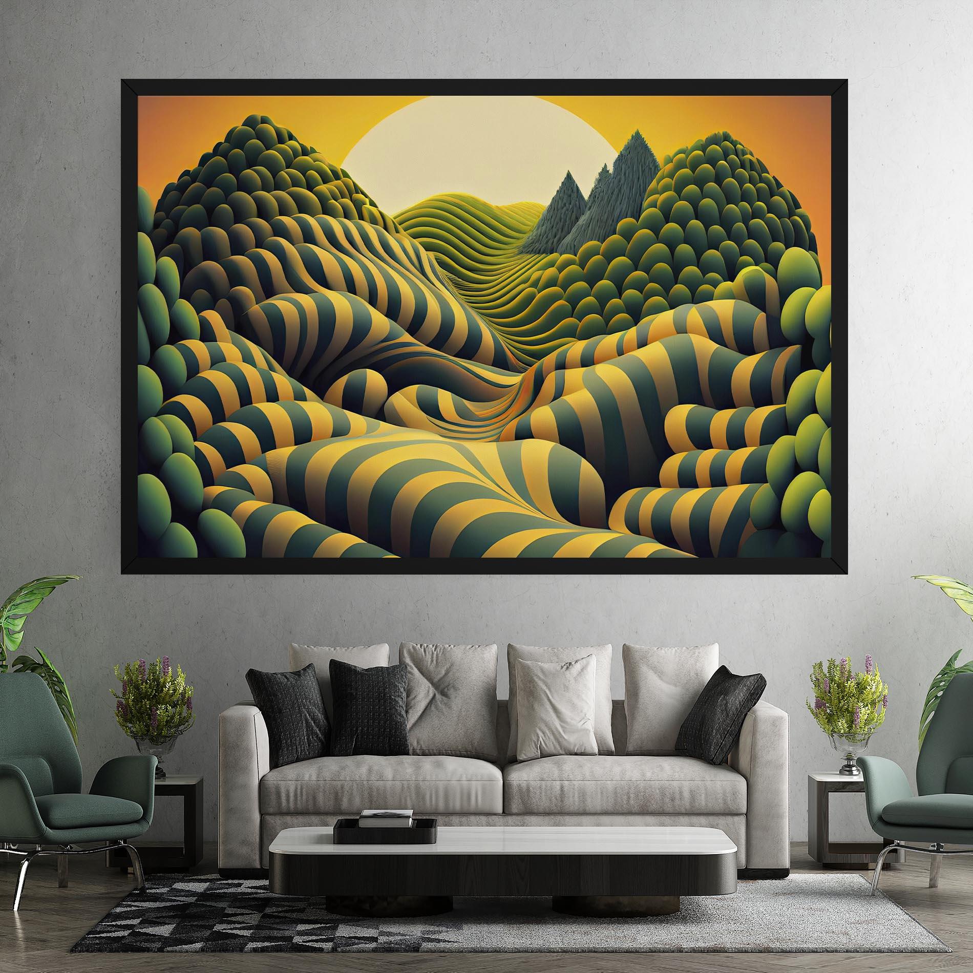 Vászonkép Green Yellow View mockup 7