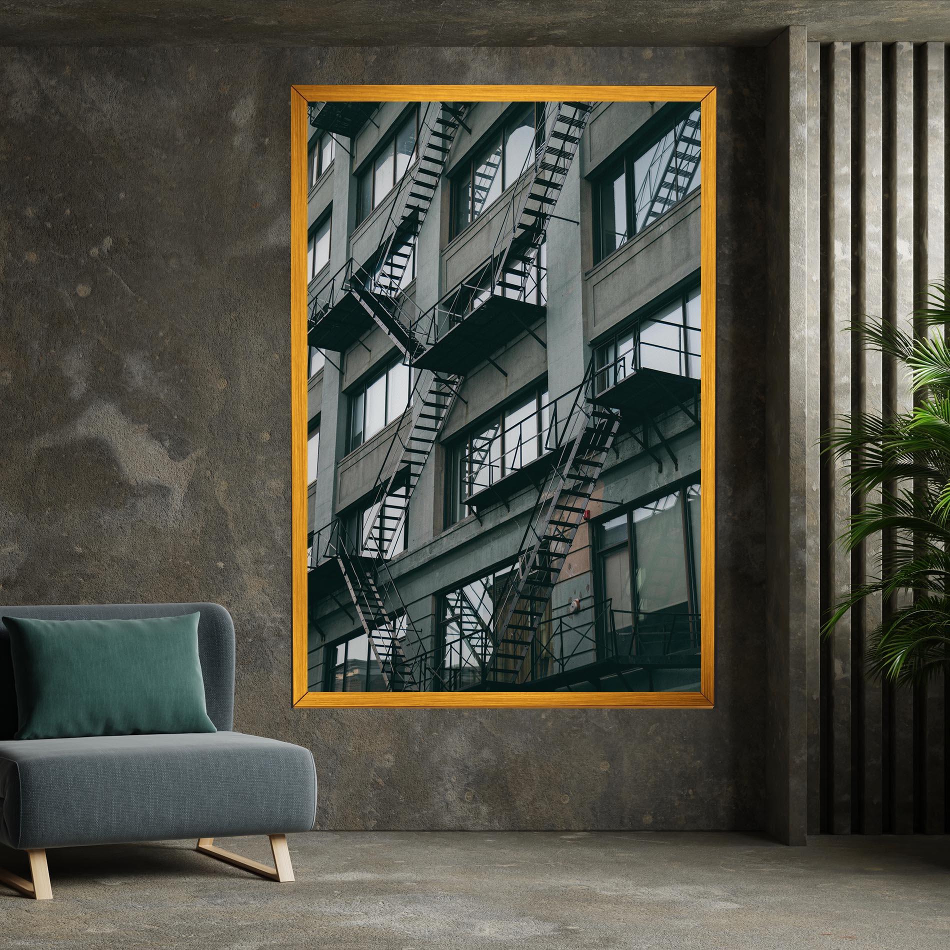 Vászonkép Building Stairs mockup 7