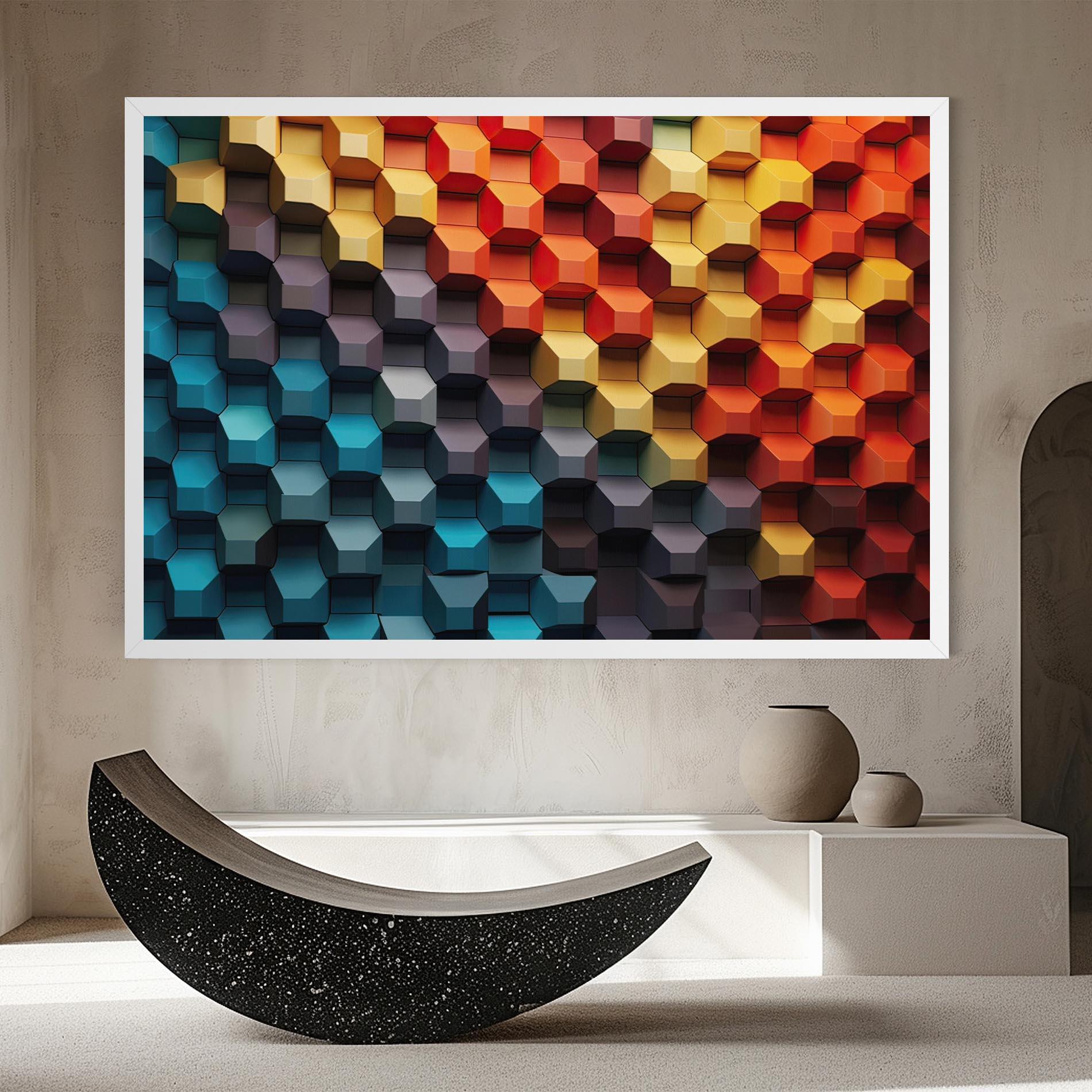 Vászonkép 3d Sqare Mix mockup 8