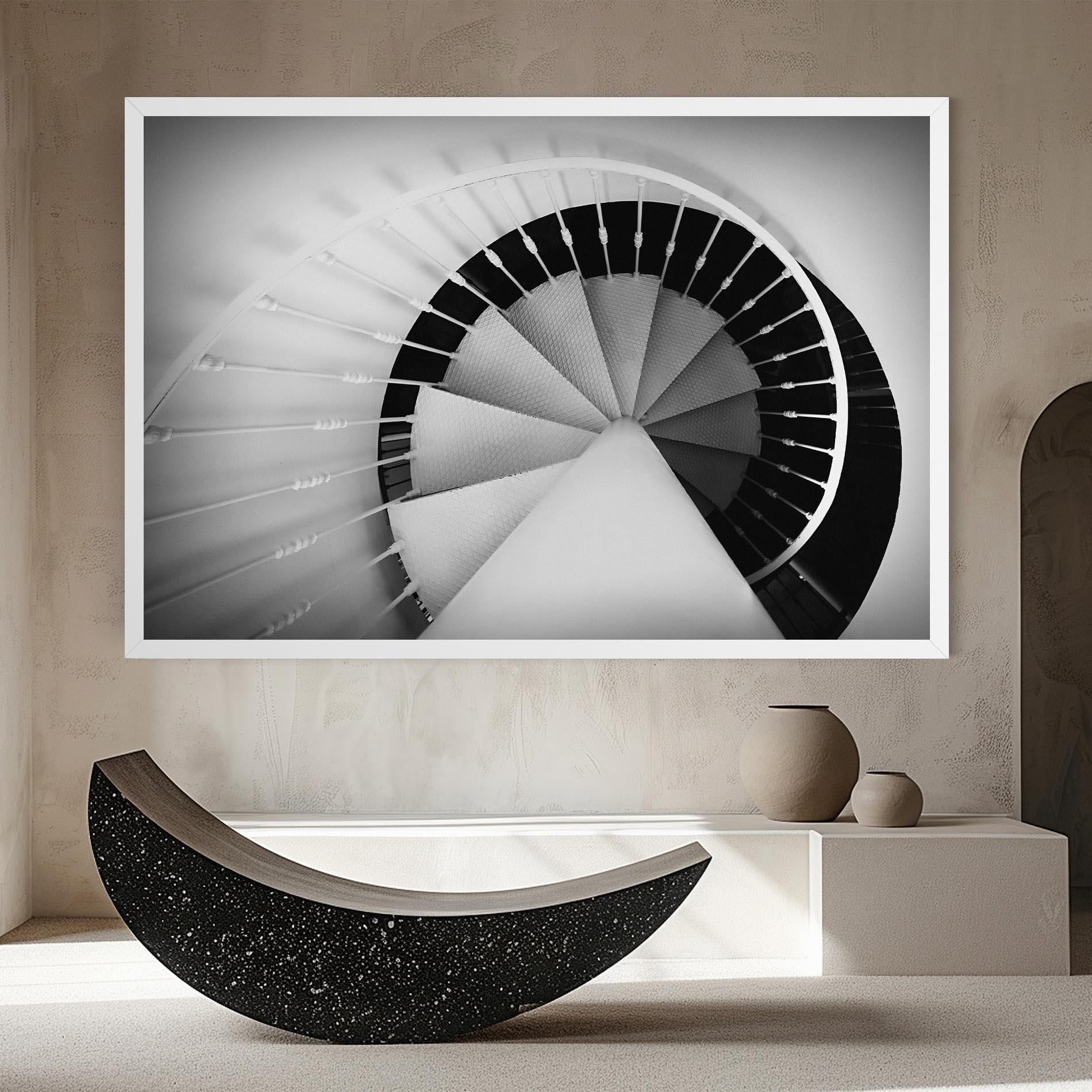 Vászonkép Black Circle Stairs mockup 8