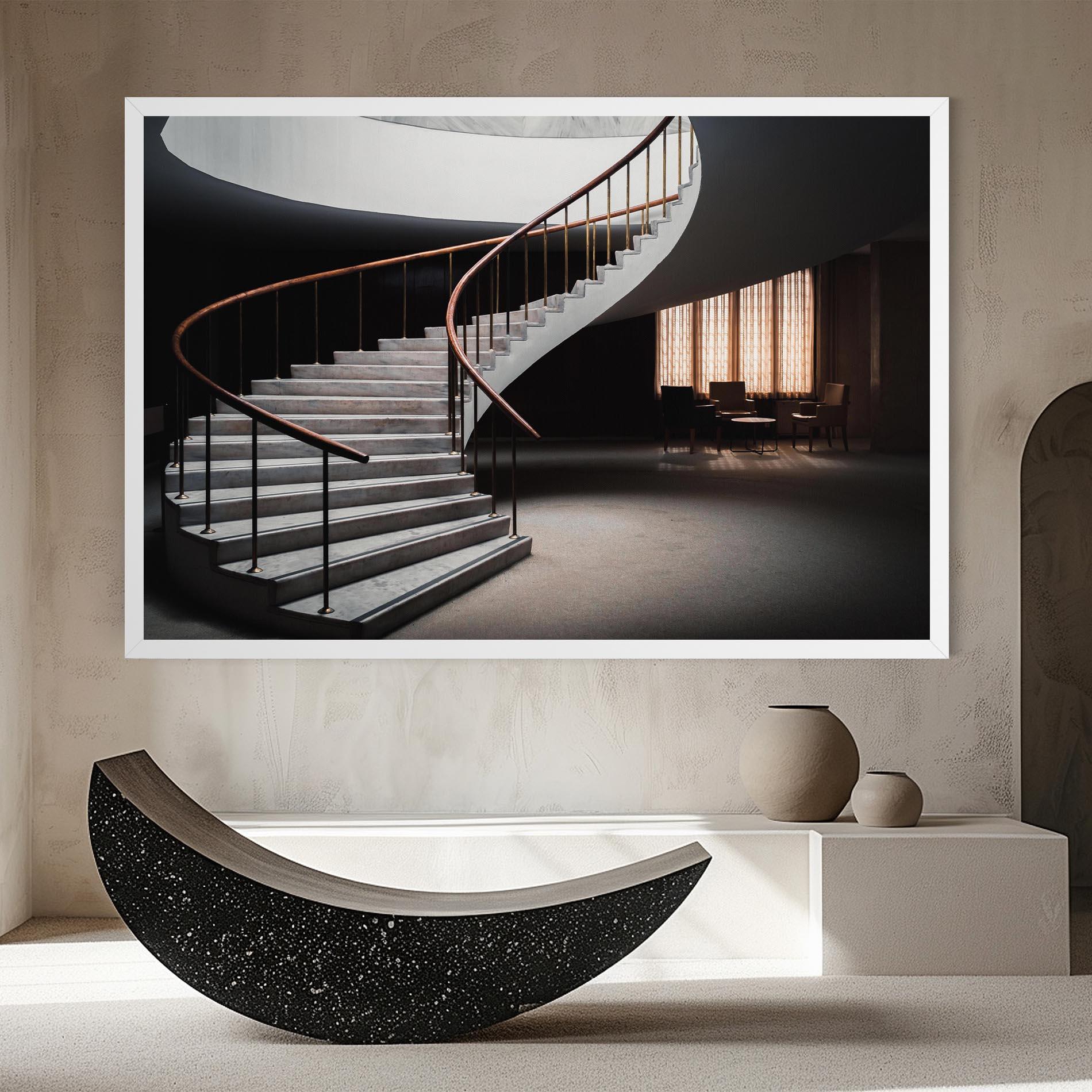 Vászonkép Dark Room Stairs mockup 8