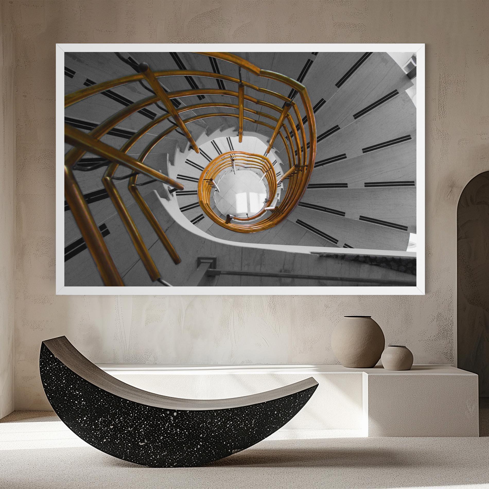 Vászonkép Gold Bar Stairs mockup 8