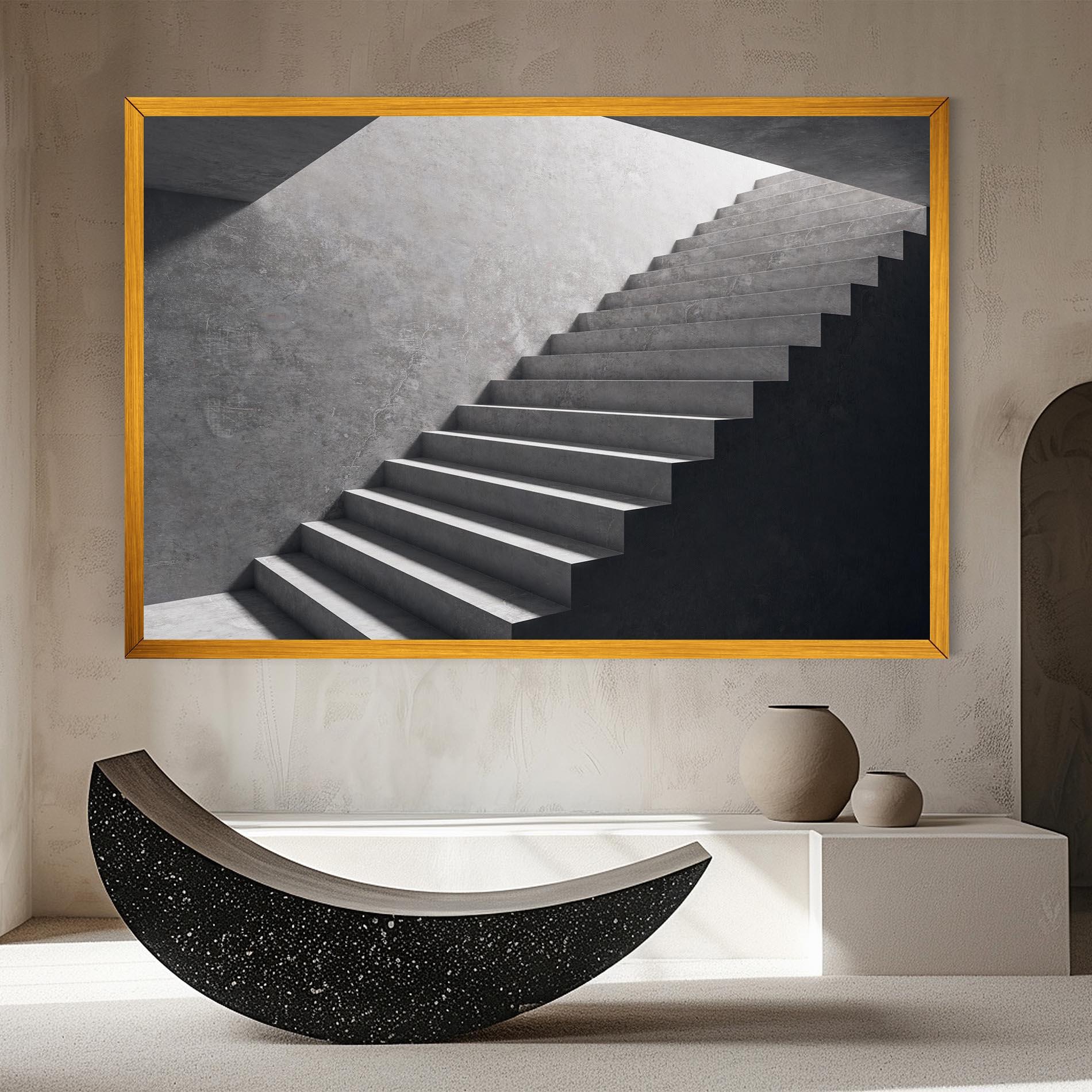 Vászonkép Concrete Stairs mockup 8