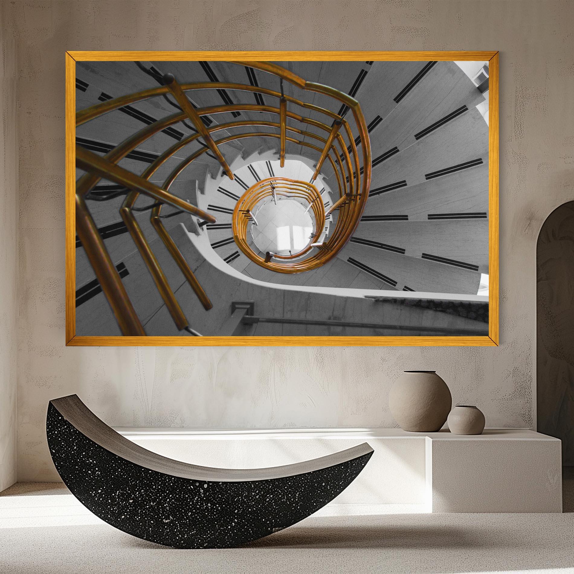 Vászonkép Gold Bar Stairs mockup 8