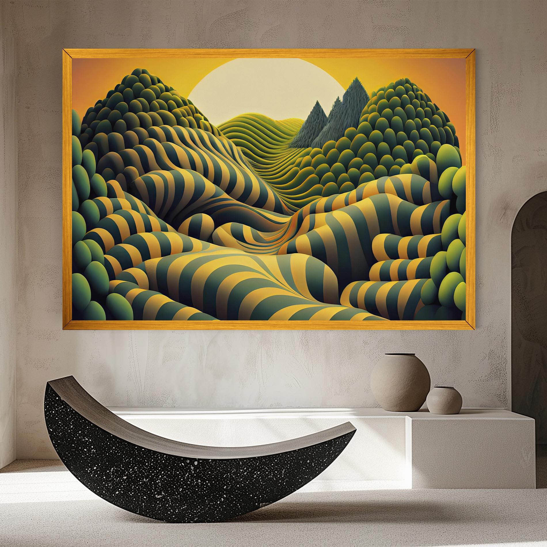 Vászonkép Green Yellow View mockup 8