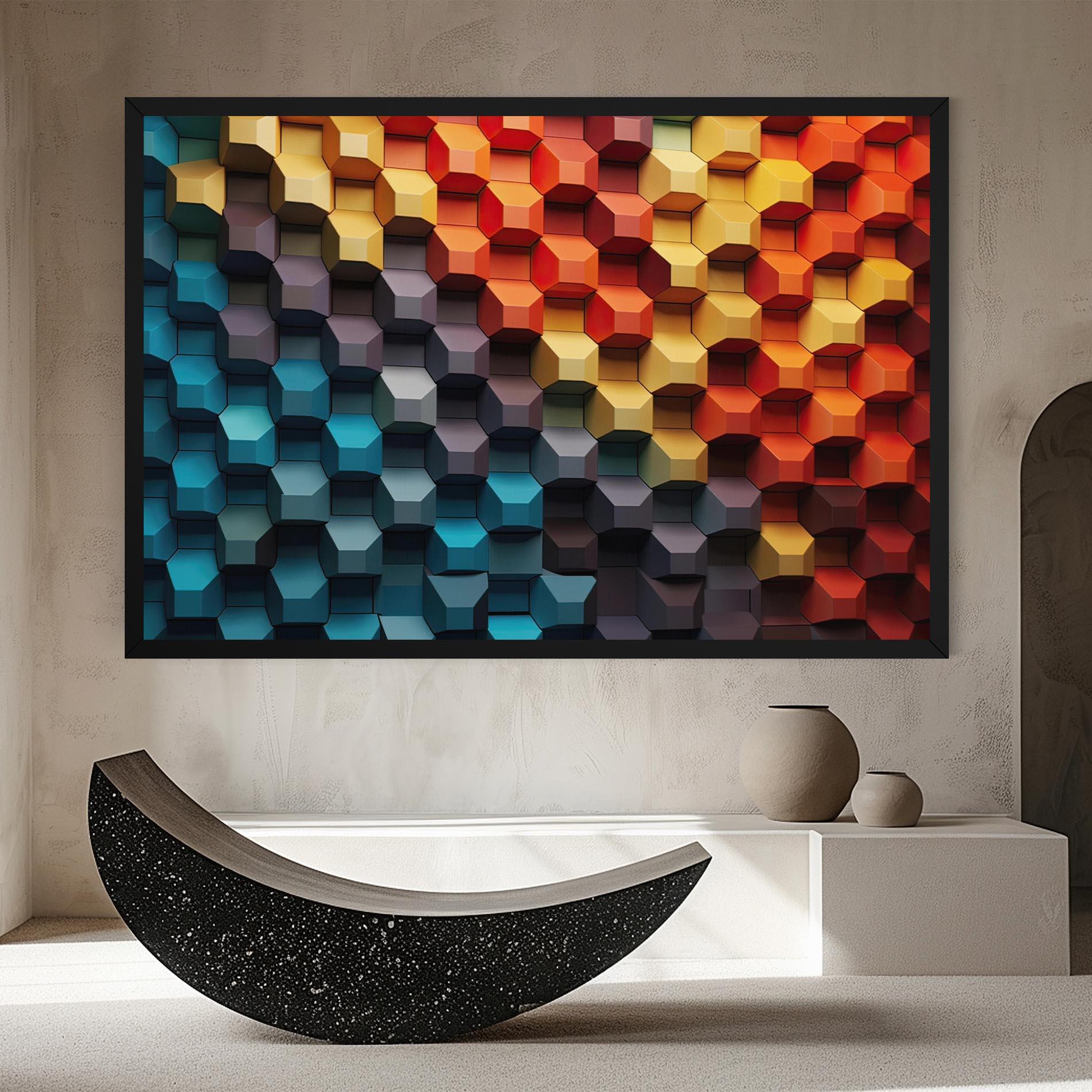 Vászonkép 3d Sqare Mix mockup 8