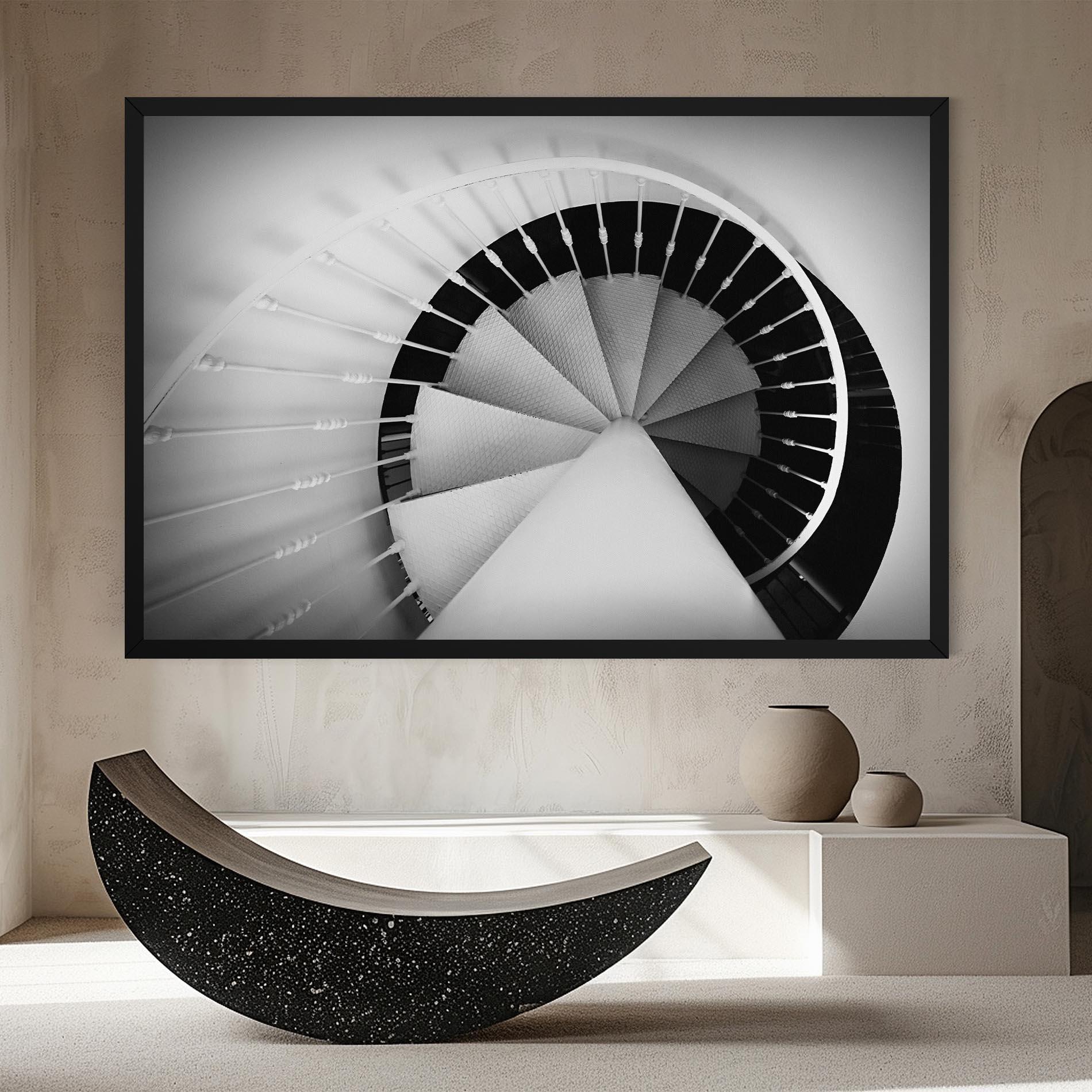 Vászonkép Black Circle Stairs mockup 8
