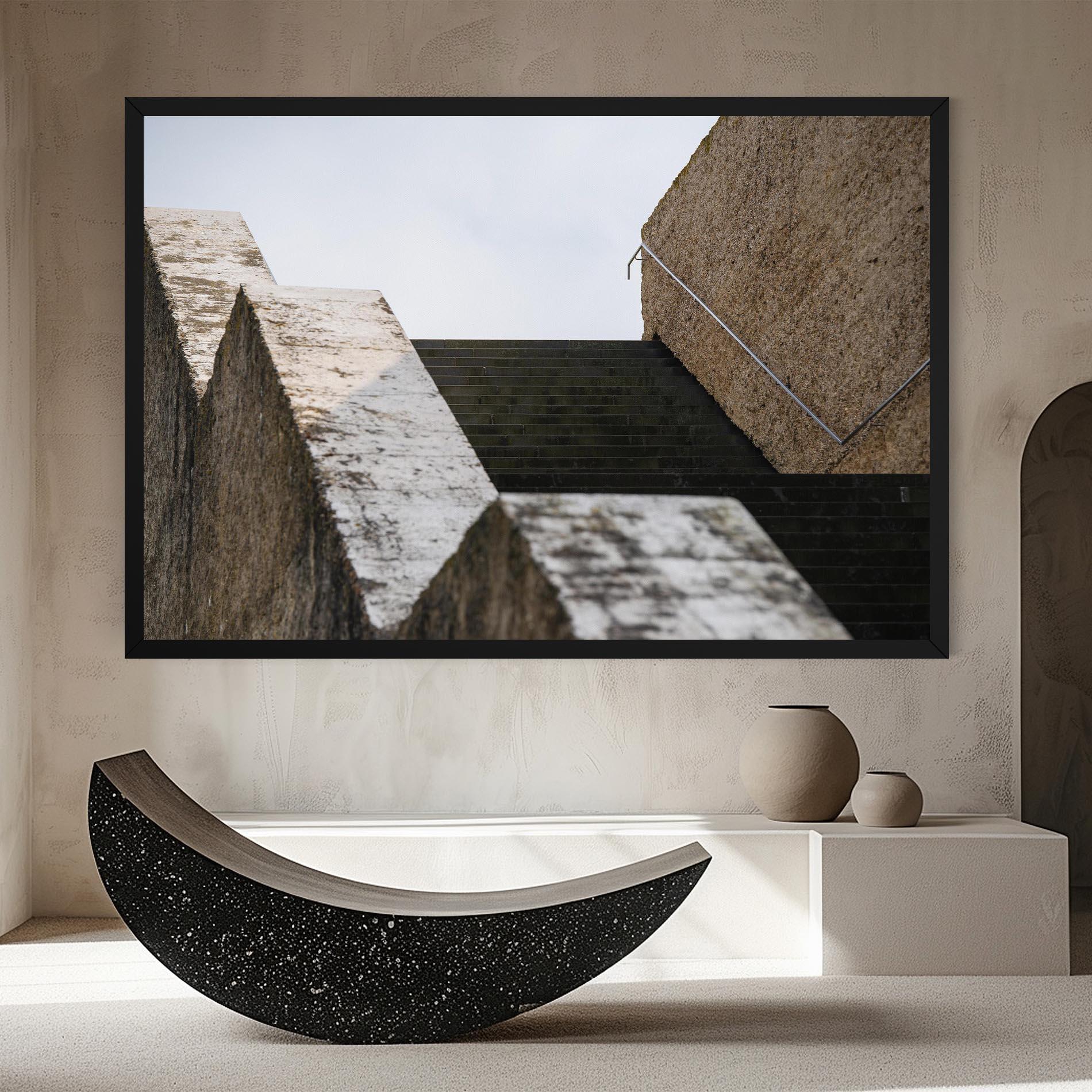 Vászonkép Black Stairs mockup 8