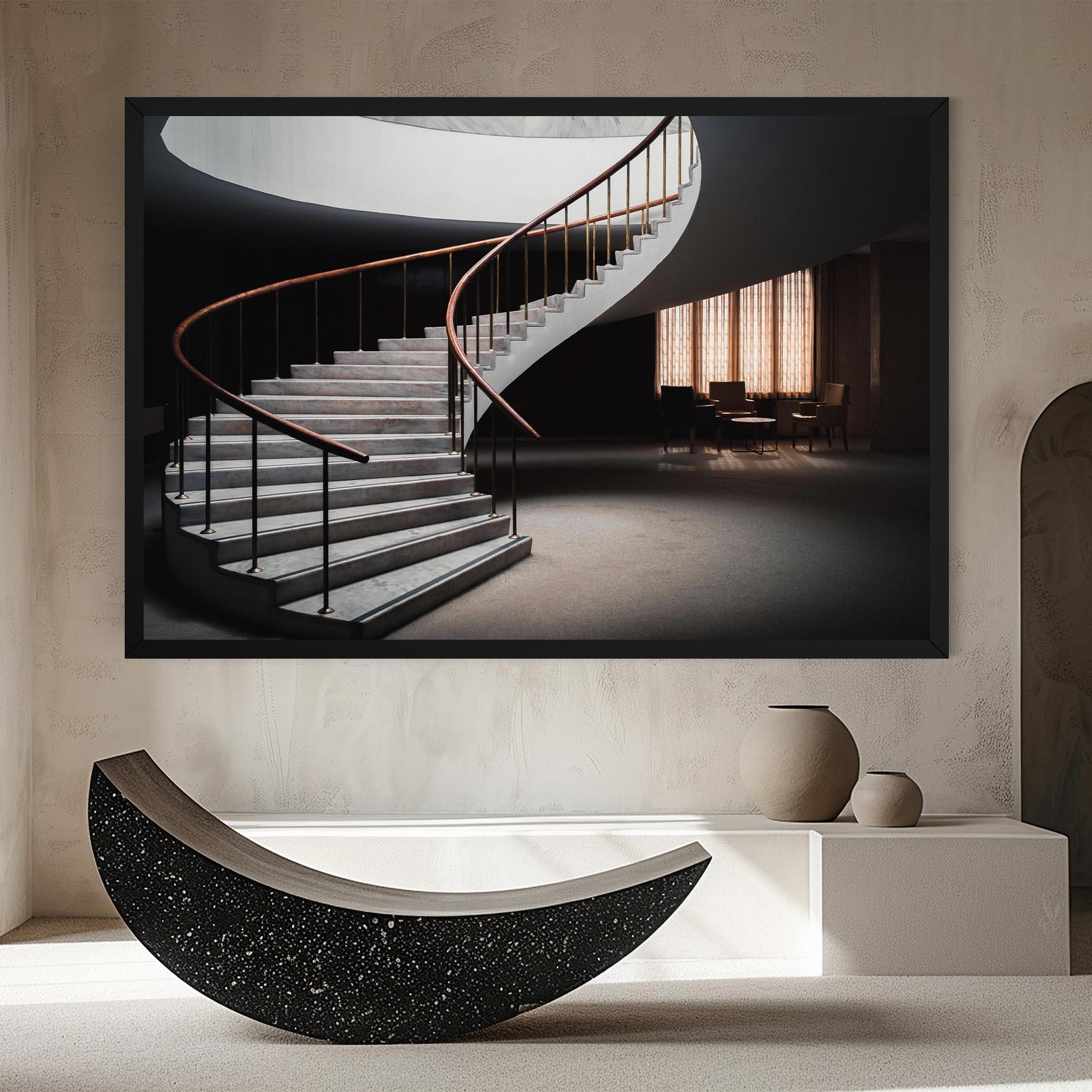 Vászonkép Dark Room Stairs mockup 8