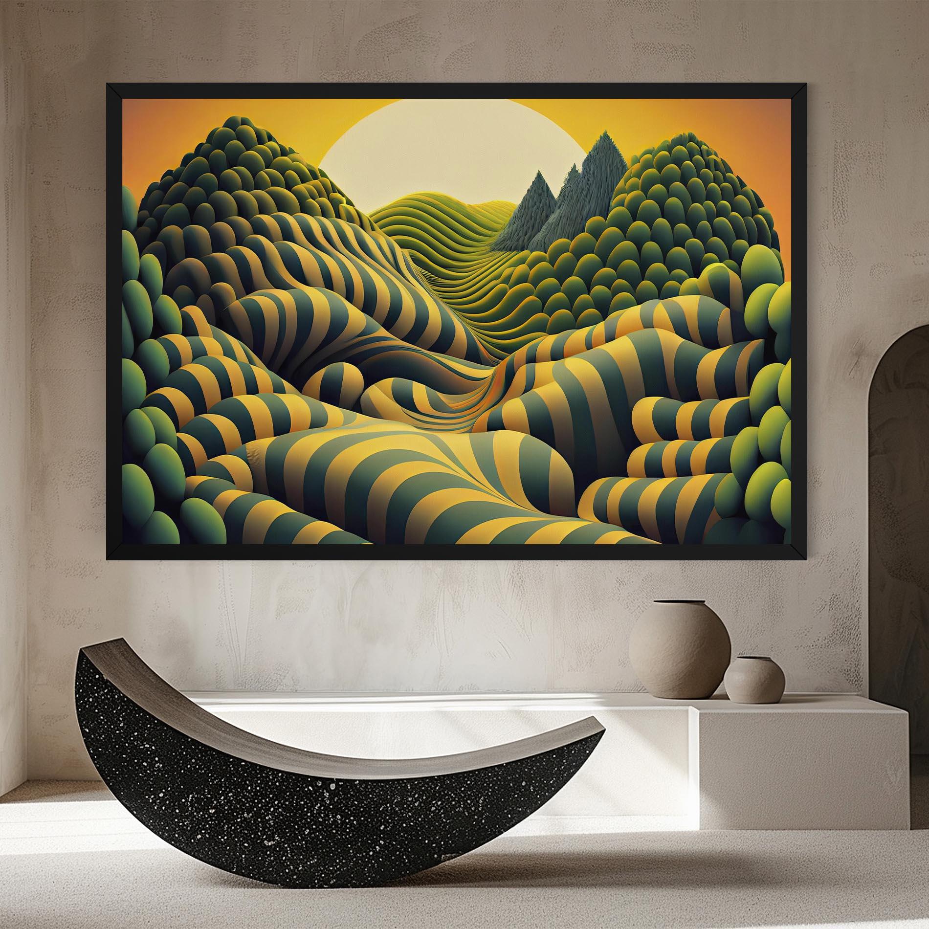 Vászonkép Green Yellow View mockup 8