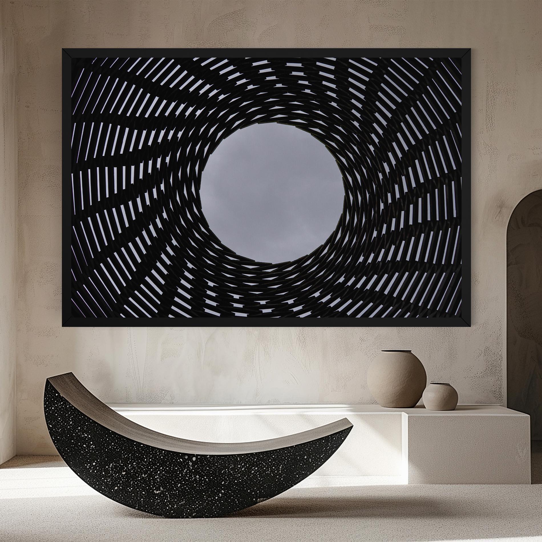 Vászonkép Grey Circle Lines mockup 8