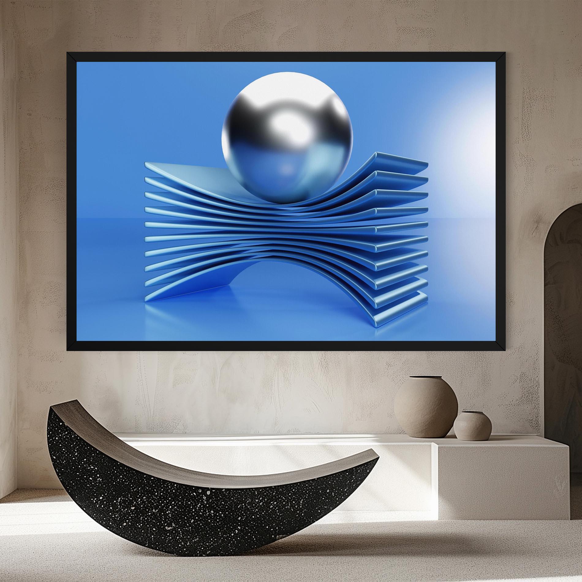 Vászonkép Silver Ball mockup 8