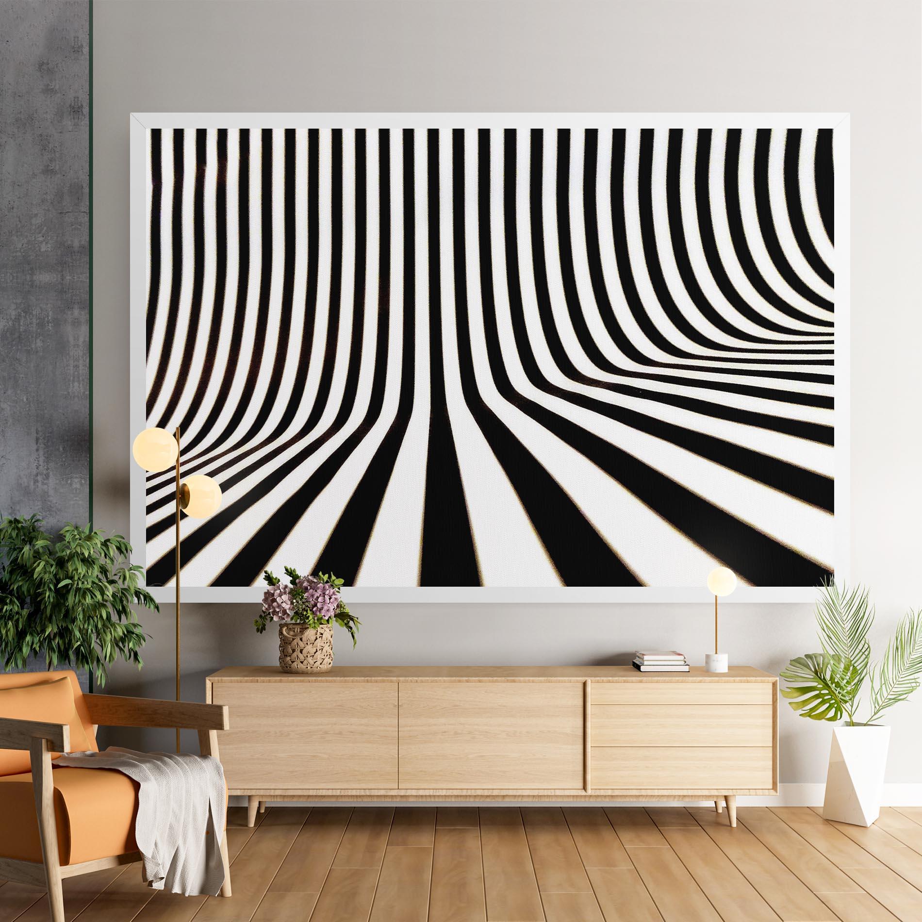 Vászonkép Black And White Illusion mockup 9