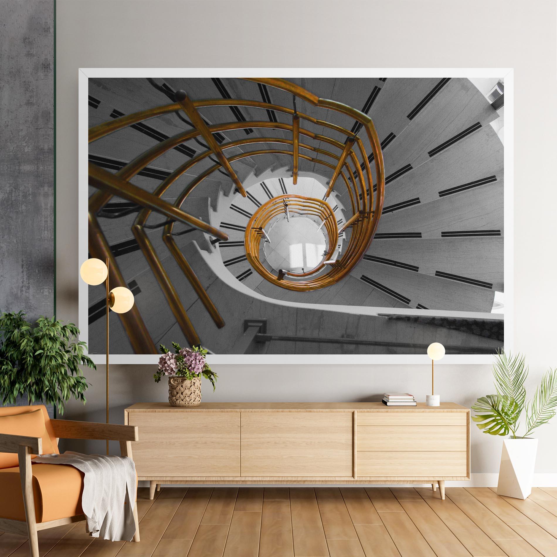 Vászonkép Gold Bar Stairs mockup 9