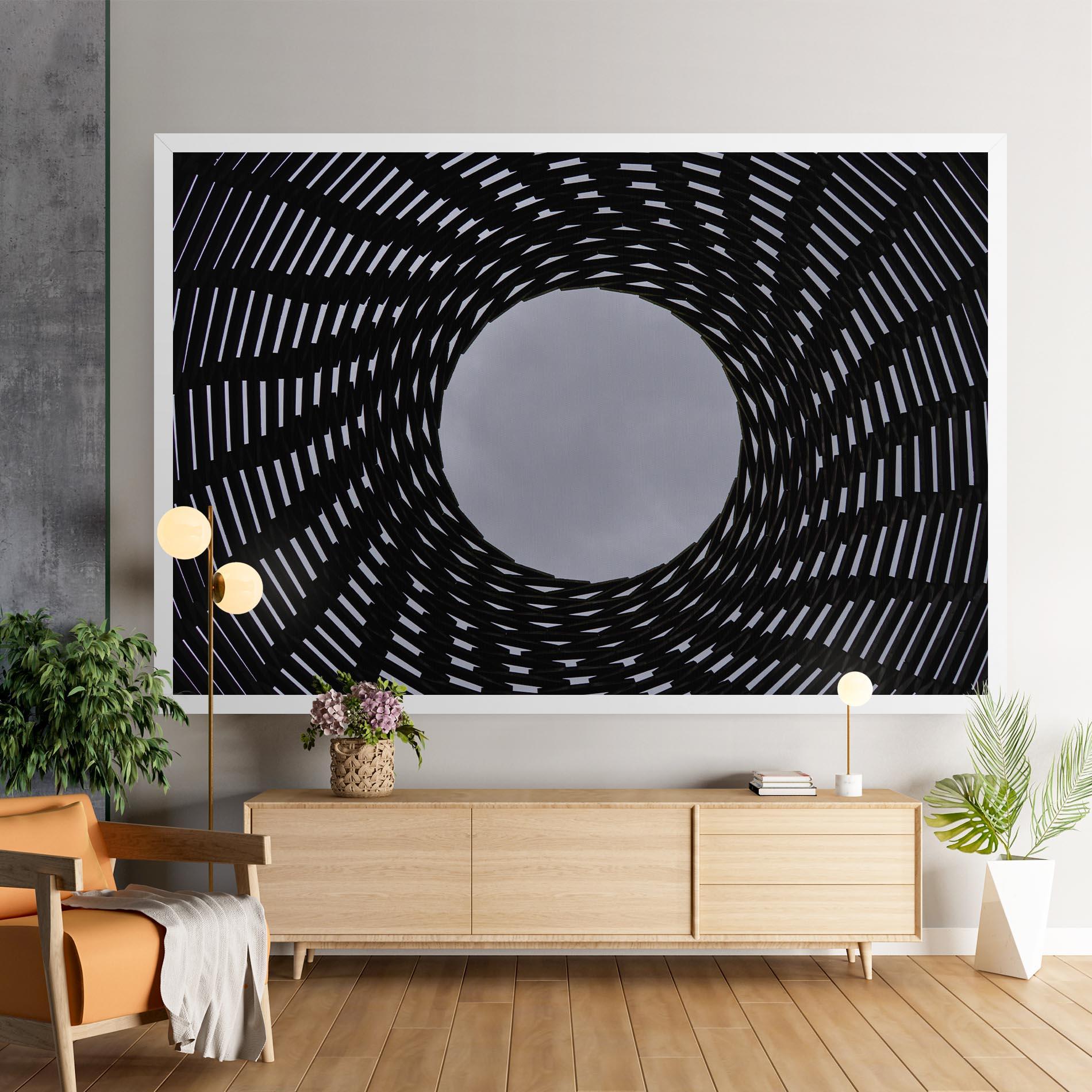 Vászonkép Grey Circle Lines mockup 9