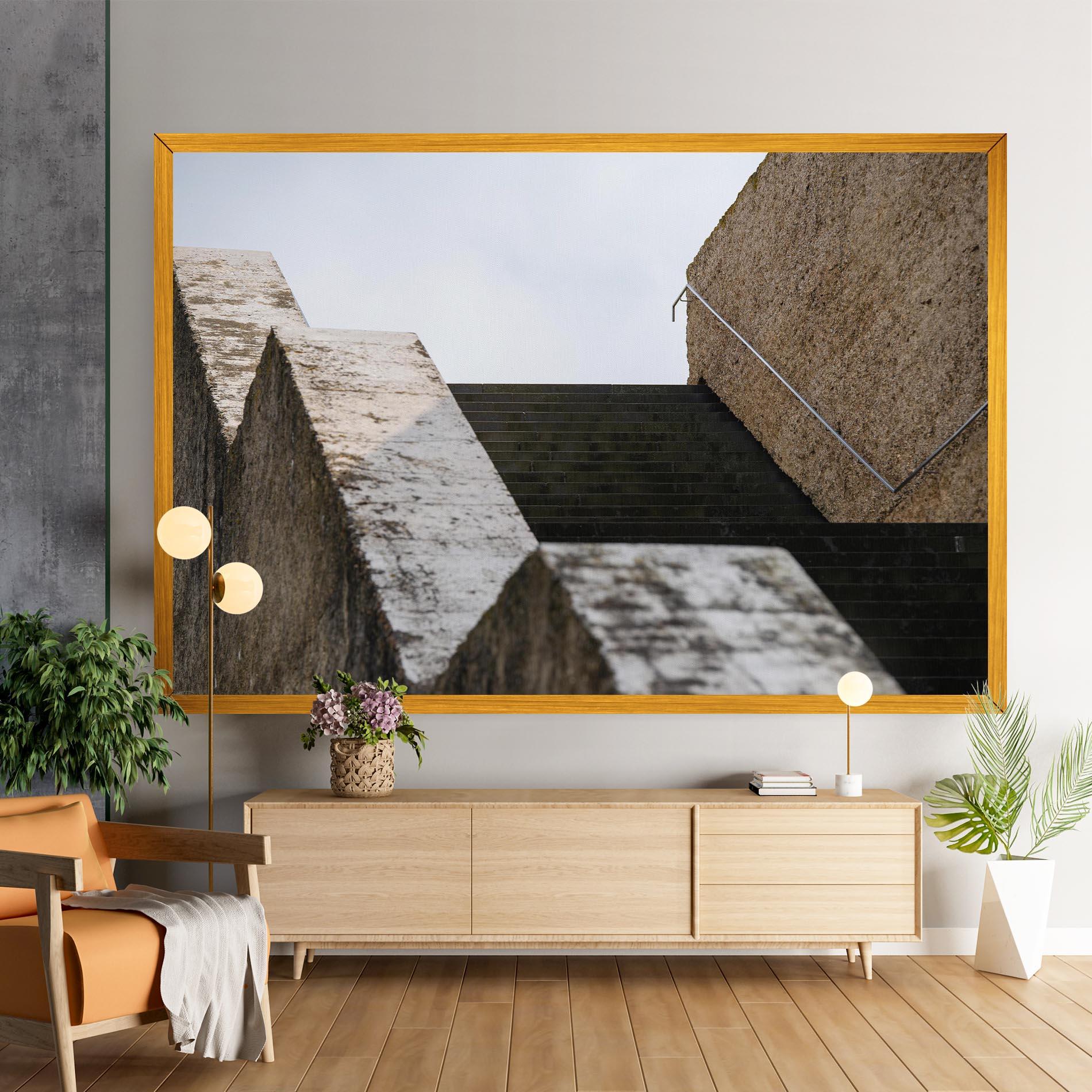 Vászonkép Black Stairs mockup 9