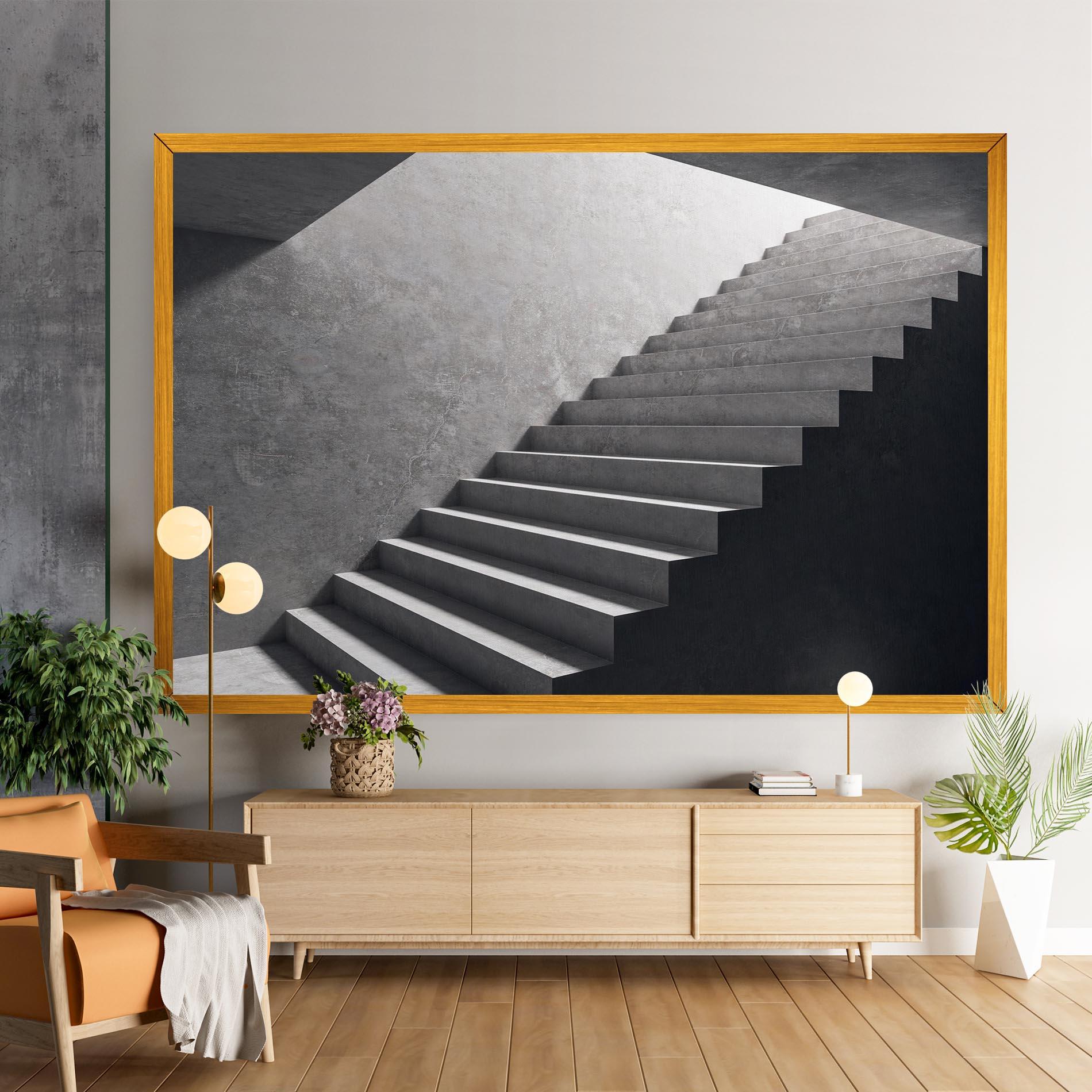 Vászonkép Concrete Stairs mockup 9