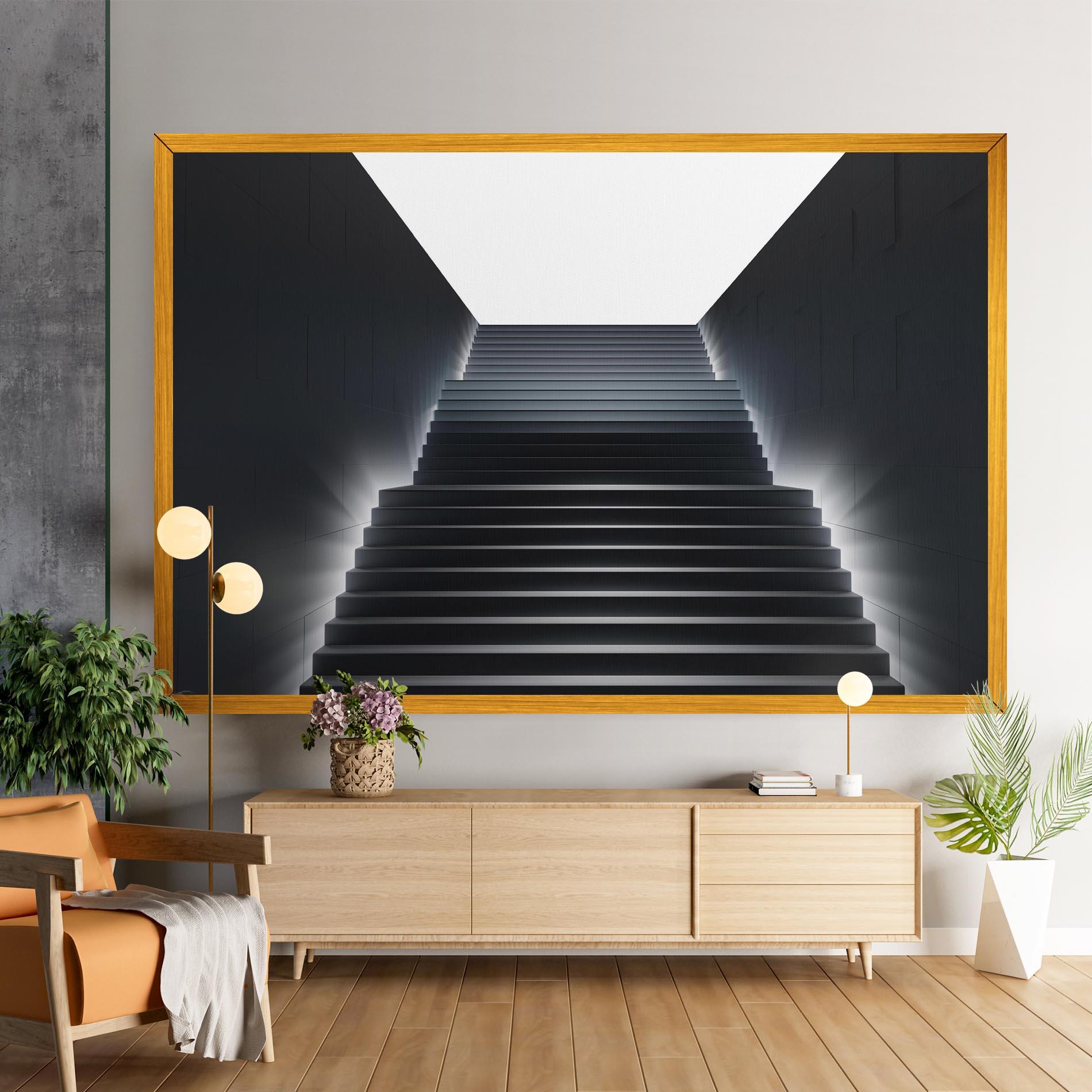 Vászonkép Dark Stairs mockup 9