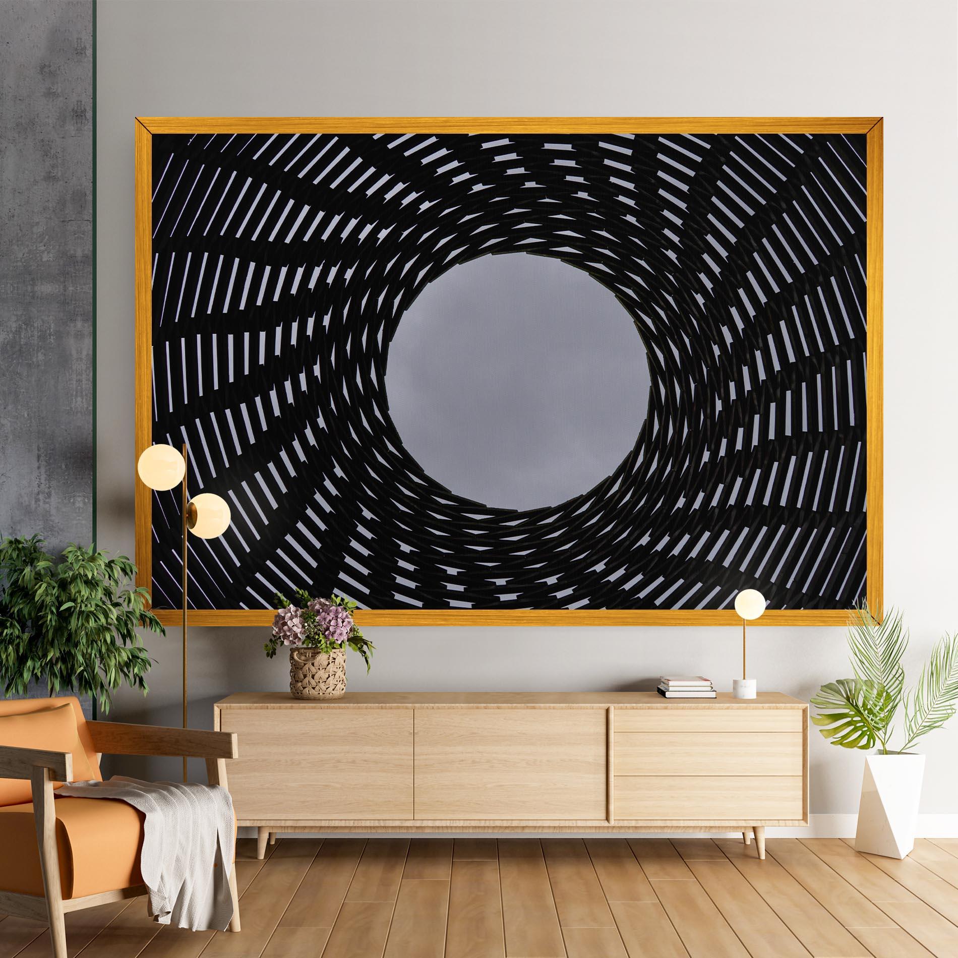 Vászonkép Grey Circle Lines mockup 9