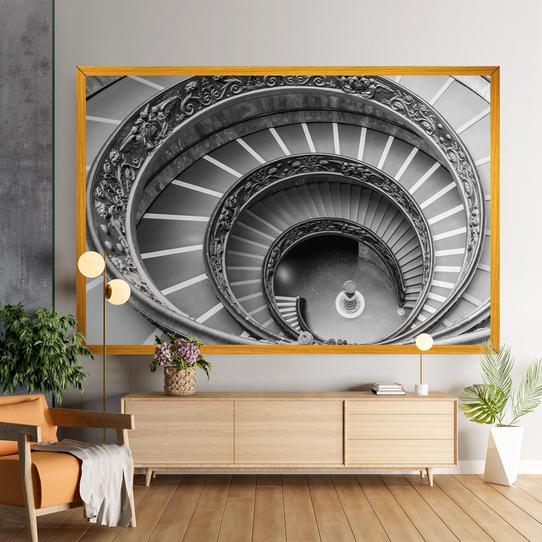 Vászonkép Grey Spiral mockup 9