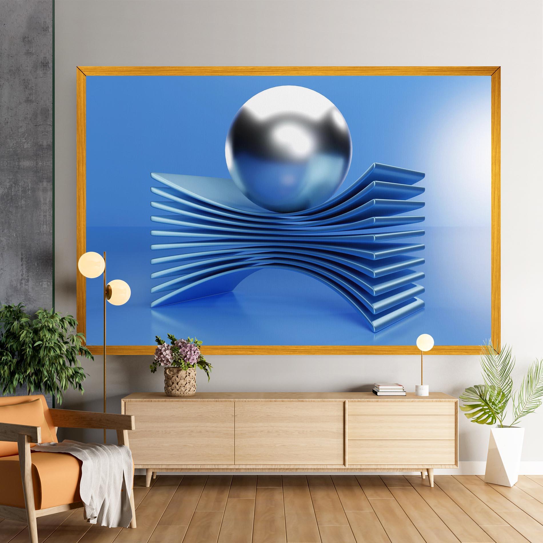 Vászonkép Silver Ball mockup 9