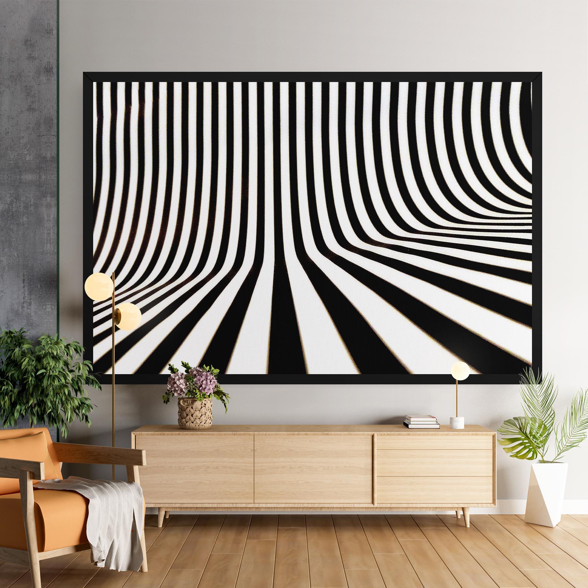 Vászonkép Black And White Illusion mockup 9