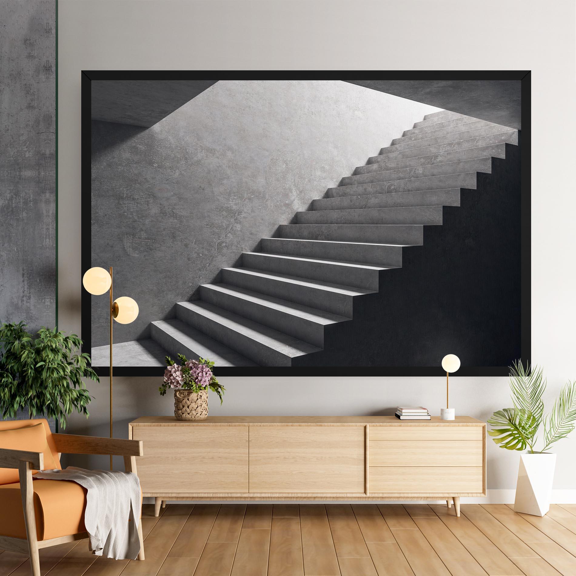Vászonkép Concrete Stairs mockup 9