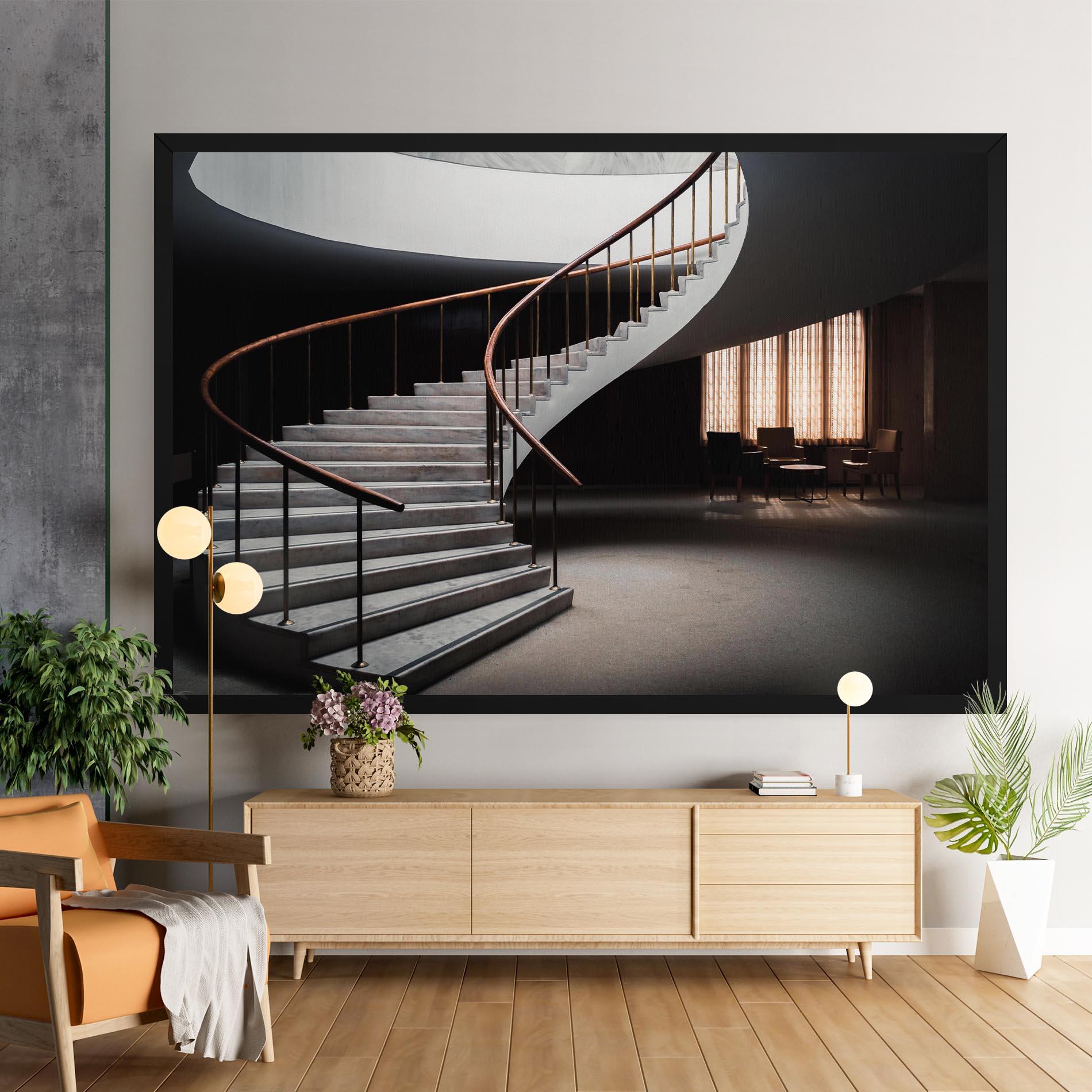 Vászonkép Dark Room Stairs mockup 9