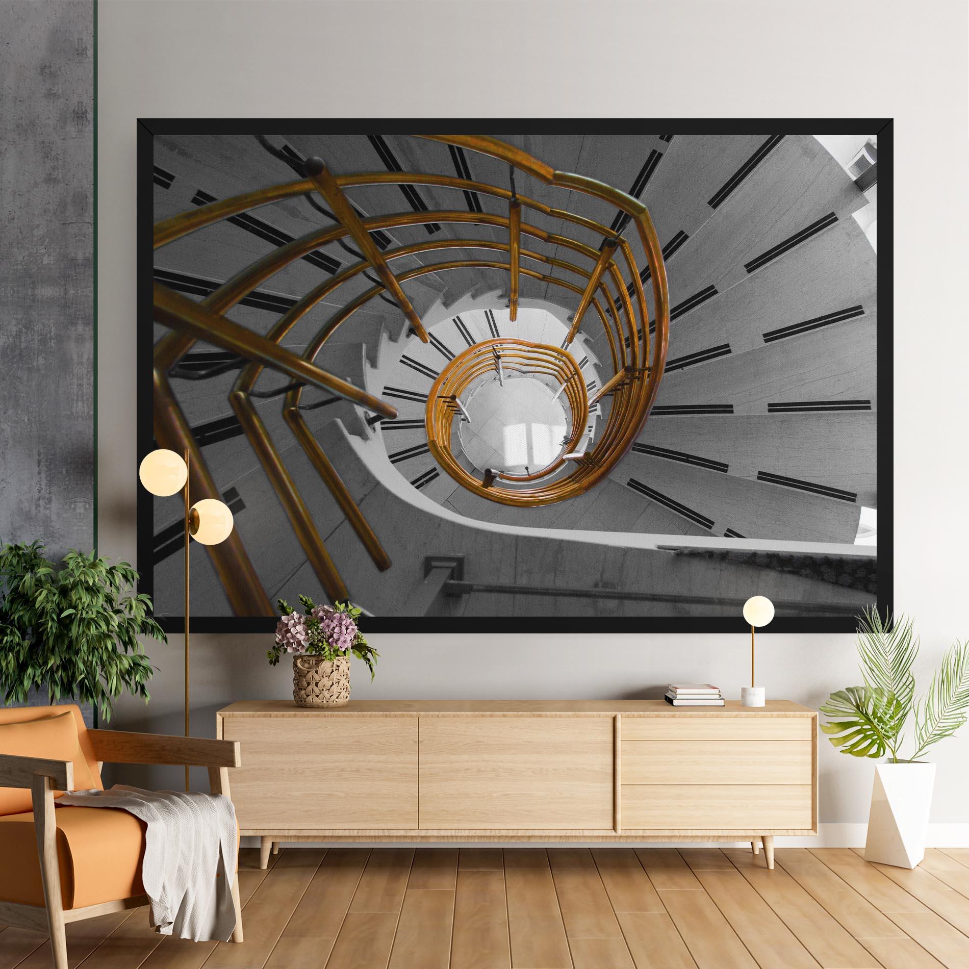 Vászonkép Gold Bar Stairs mockup 9