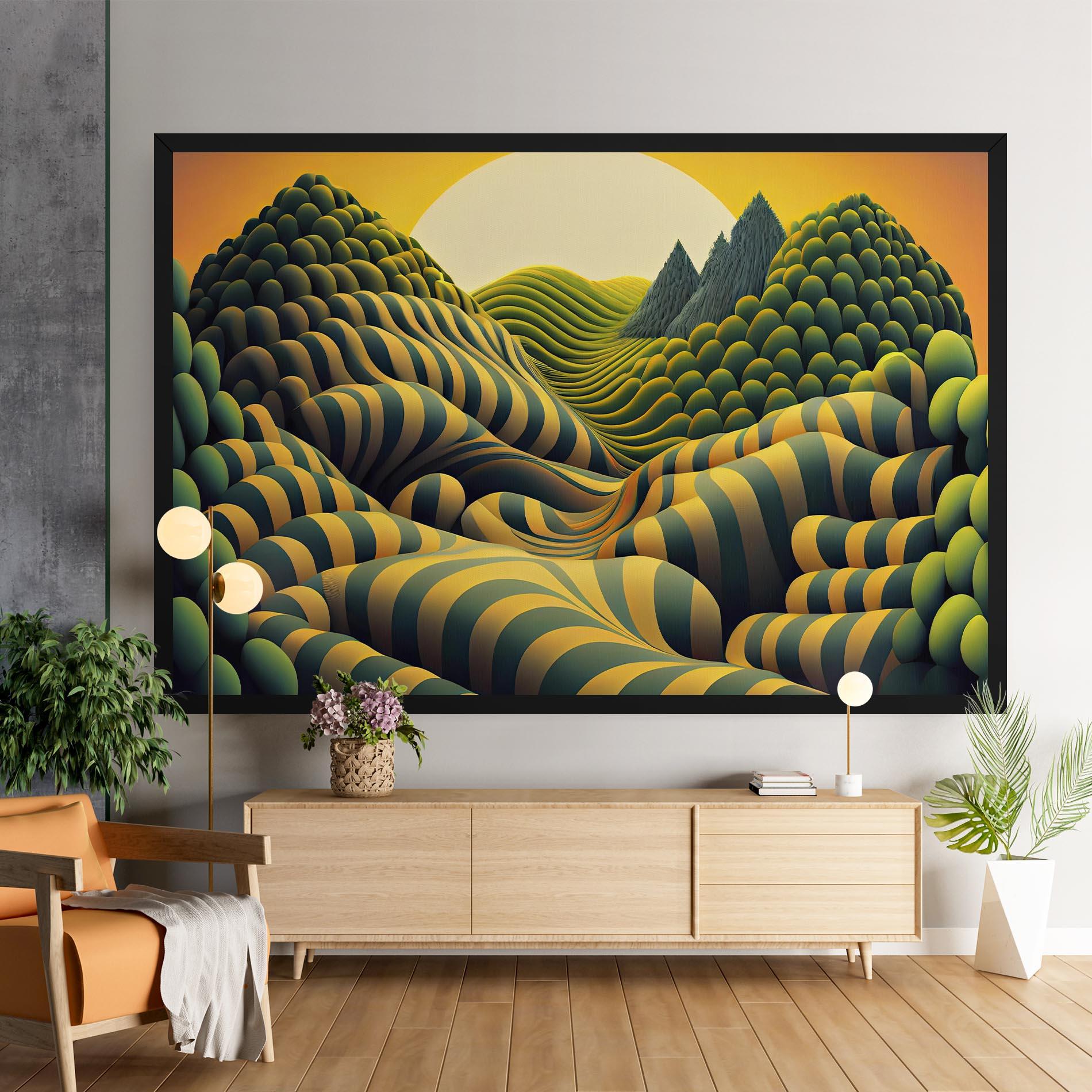 Vászonkép Green Yellow View mockup 9