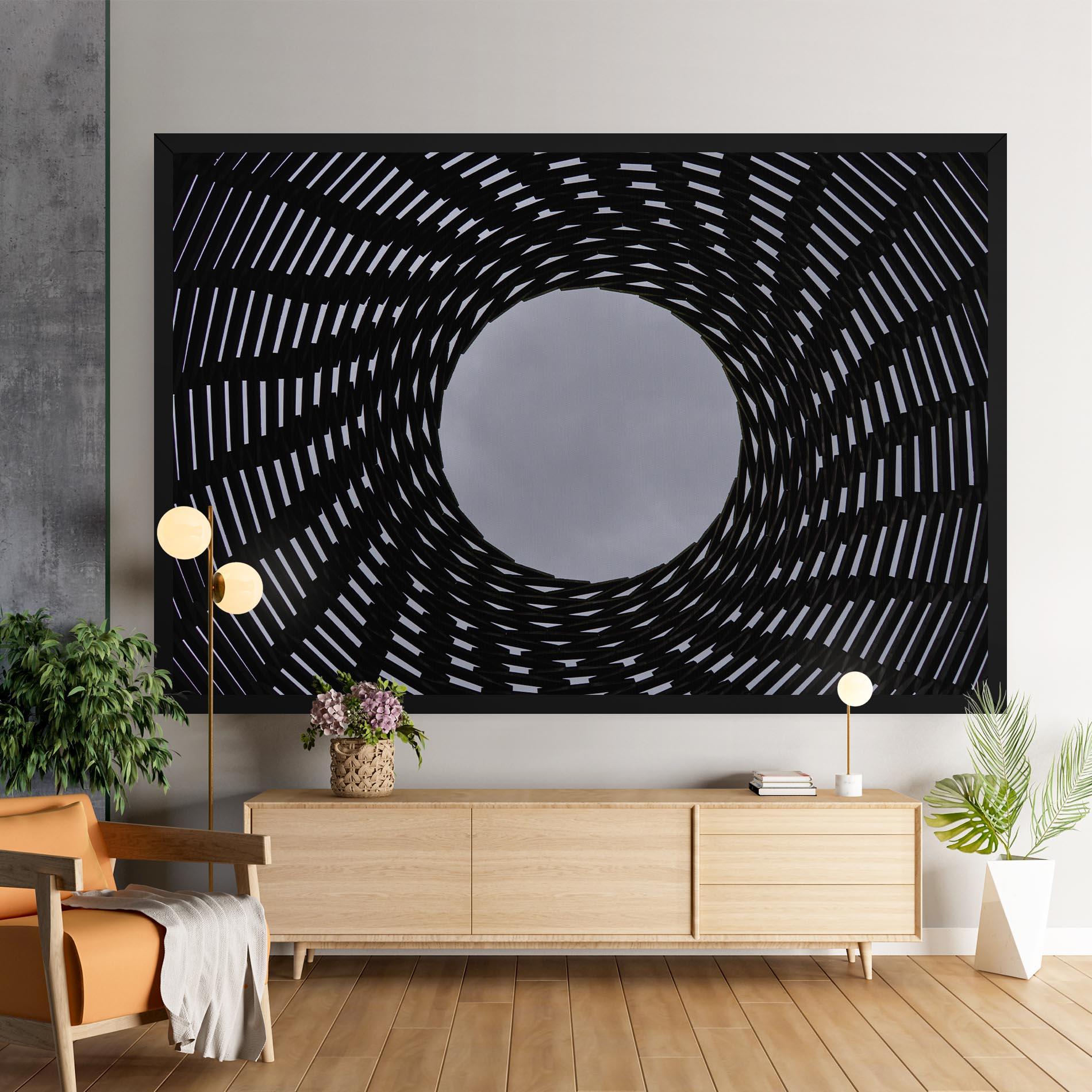 Vászonkép Grey Circle Lines mockup 9