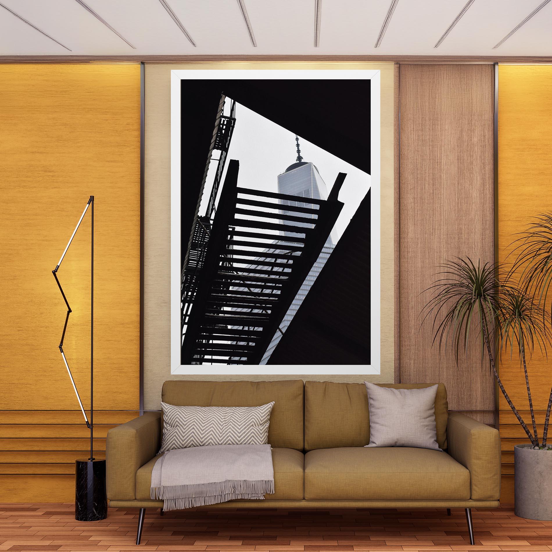 Vászonkép Black Stairs Floating mockup 9