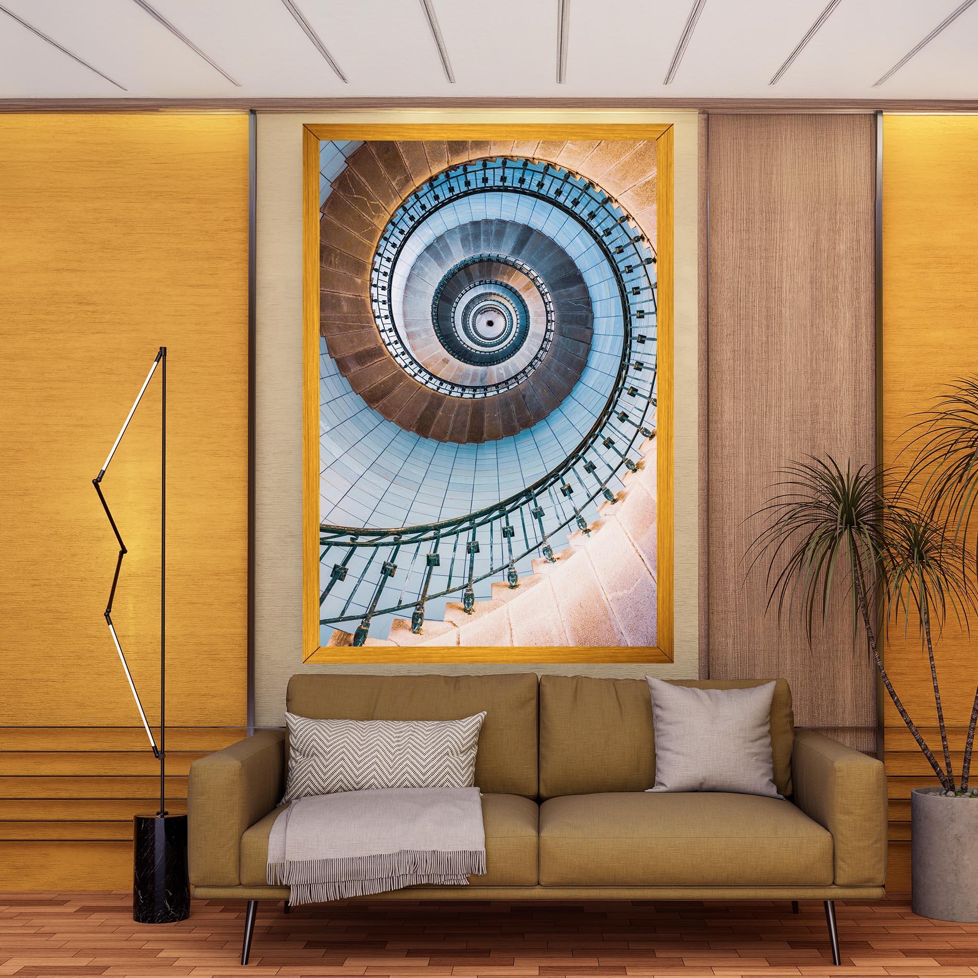 Vászonkép Blue Opaline Stairs mockup 9